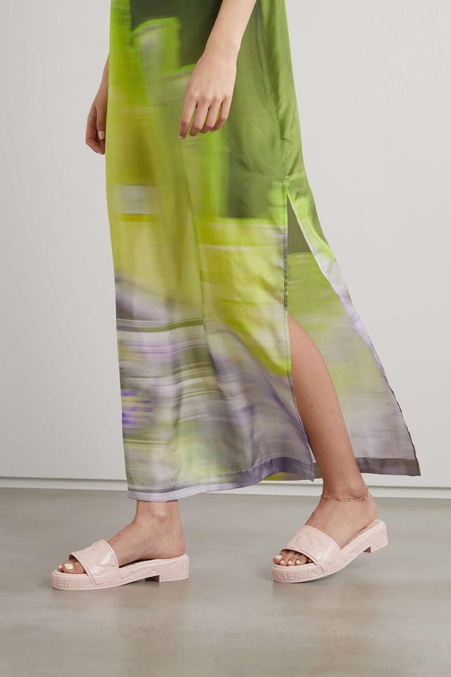 NEW Valentino Platform Sculpted Poolside Mules Slides Rose Pink 37 38 39 40 41