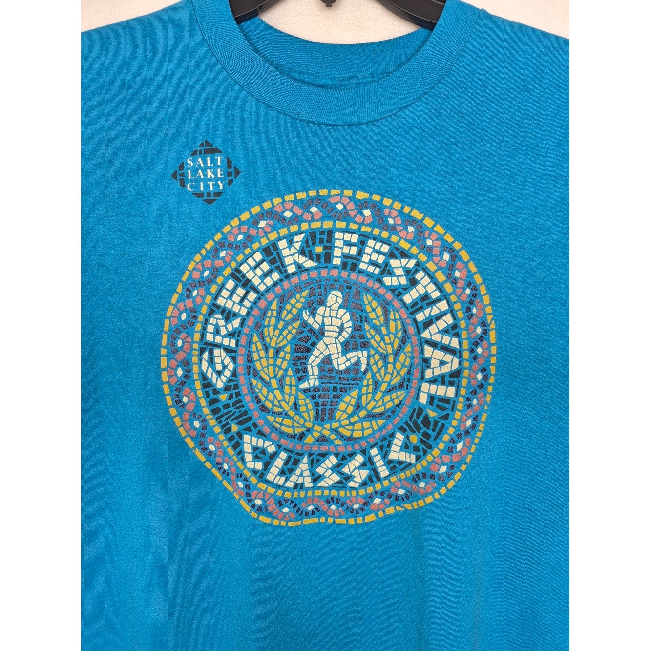 Vintage Greek Festival Classic Salt Lake City T Shirt Single Stitch USA Mens L