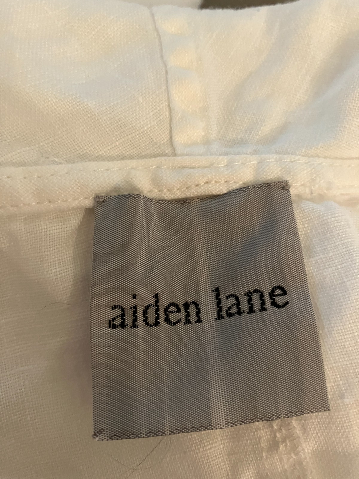 aiden lane ~White~Raw Edges~Hilo Hem~Beachy~Coastal Vibe~Resort Wear~Blouse~XL?