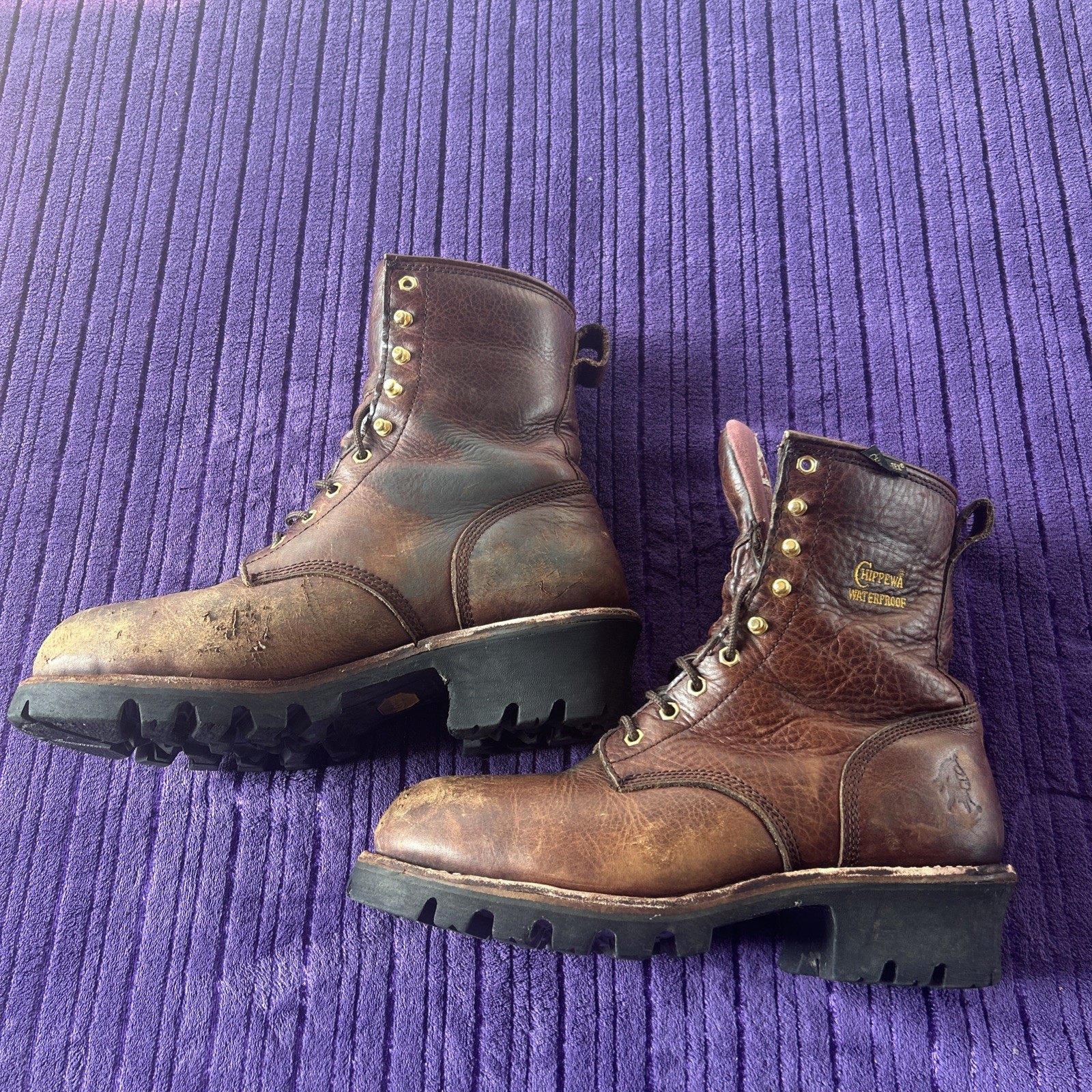 Chippewa 8″ Waterproof Insulated Steel Toe EH Men’s Logger Boot, 10 W US – Brown
