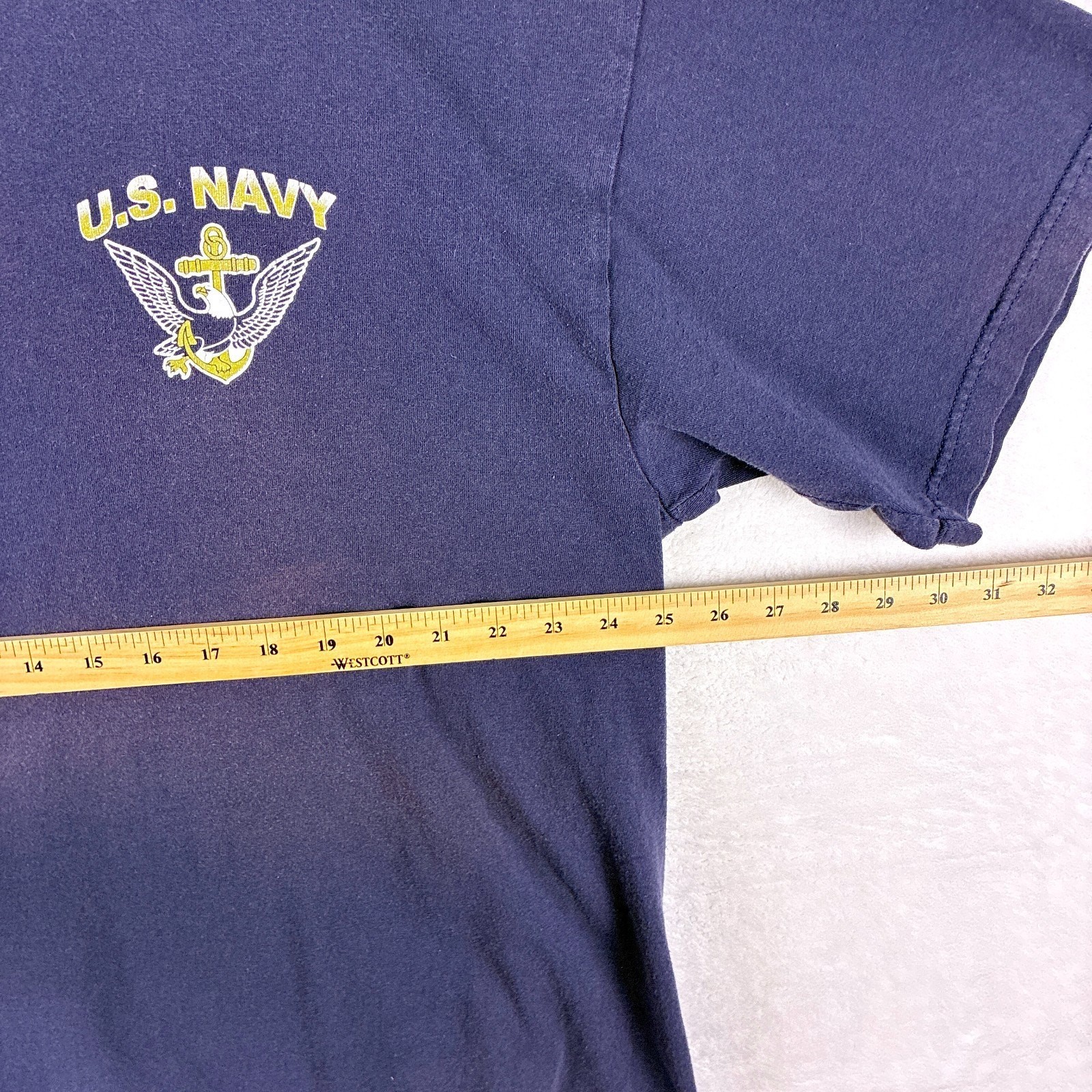 VTG US Navy Tshirt Mens 2XL Aircraft Carrier Destroyer F-18 Hornet Military USA
