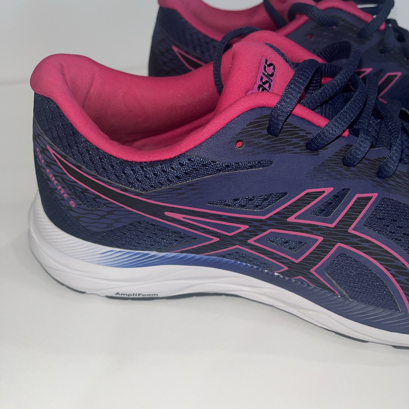 Asics Gel Excite 6 Running Shoes Women’s 9 Navy/Pink Sneakers 1012A150