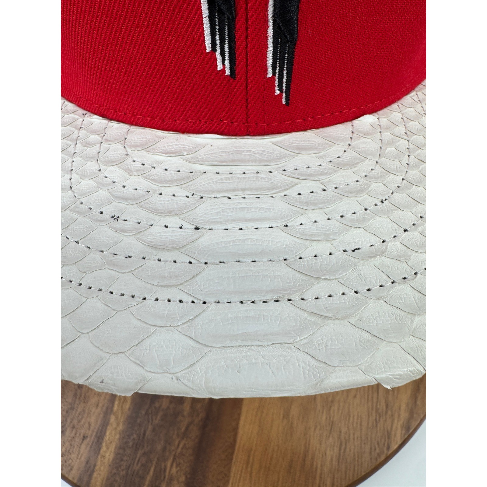 Mitchell & Ness Dre Mack Houston Rockets Hat Red White Python Brim Just Don
