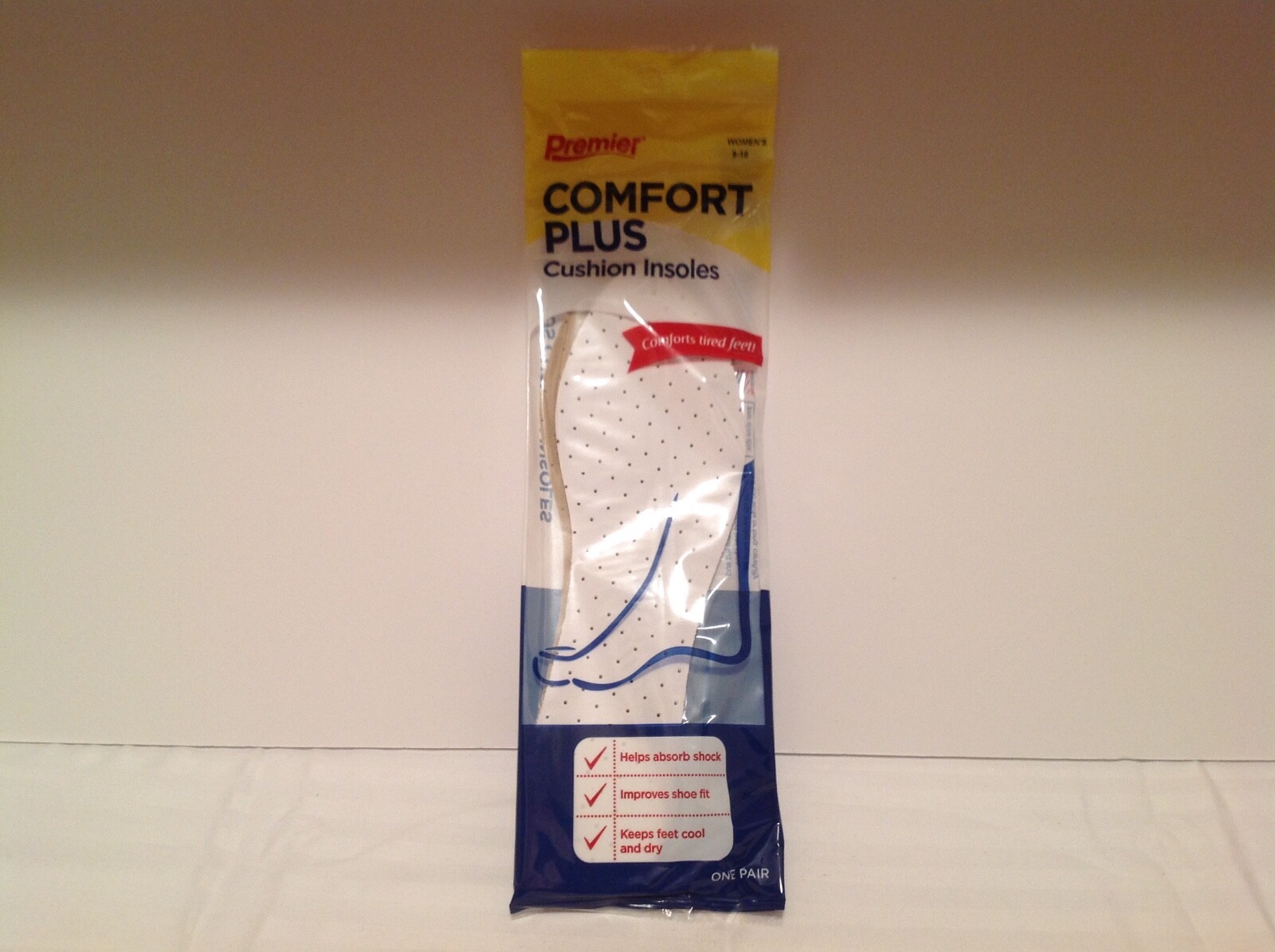 Premier Comfort Plus Cushion Insoles Shoe Insoles Sneaker Insert Women Size 9-10