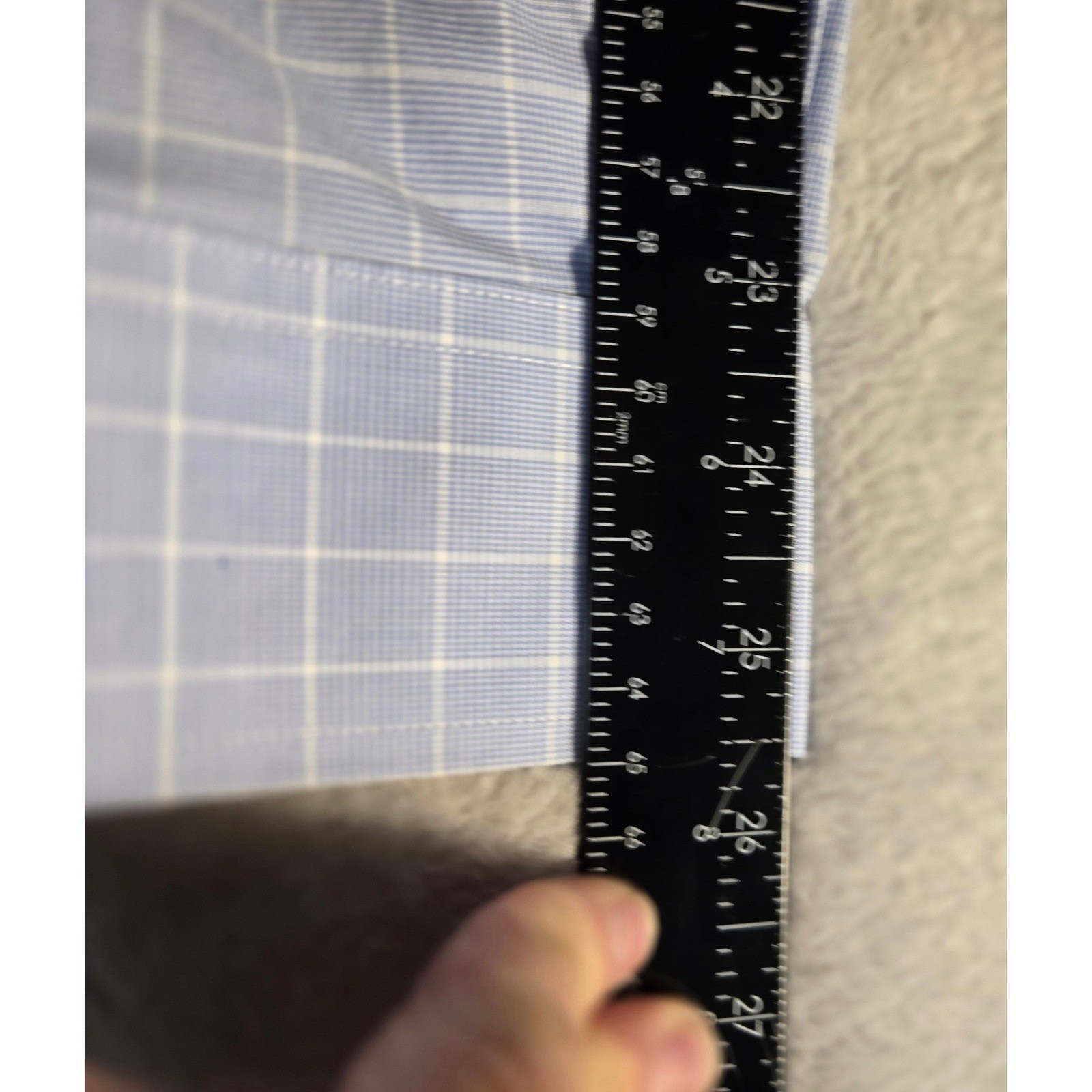 Brooks Brothers Regular Fit Non-Iron Stretch Supima Cotton Shirt Blue Check 15.5