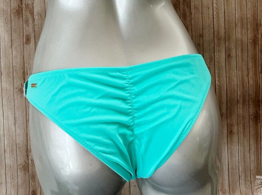Nwt Victorias Secret VS Zuma Itsy Ruched Back Bikini Swim Bottom Mint Frost L
