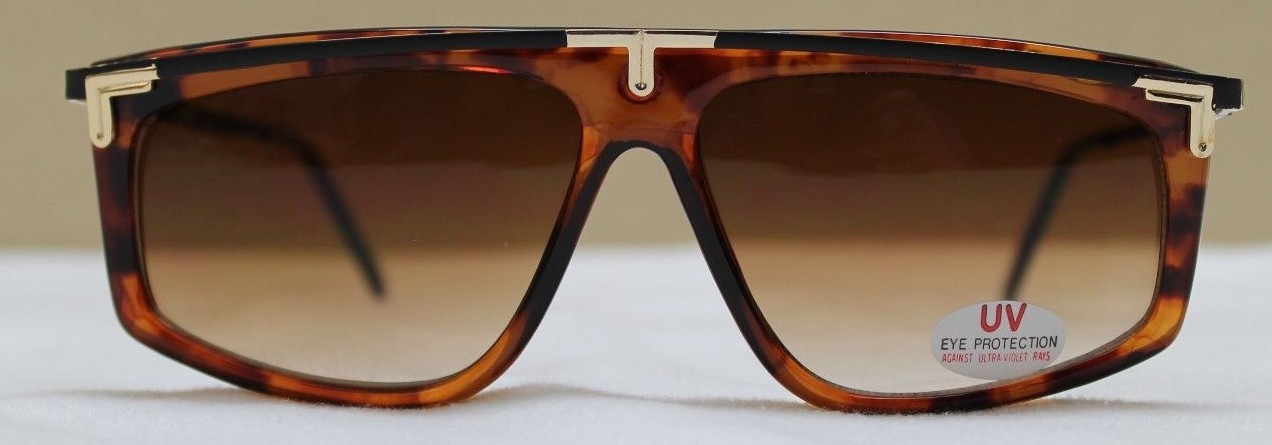 Retro Tortoise Shell Sunglasses rectangular gradient lens Black or Brown