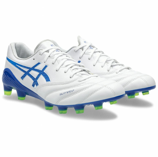 ASICS DS LIGHT X-FLY 6 1101A076 102 Soccer Cleats US 5.5-10 White Asics Blue