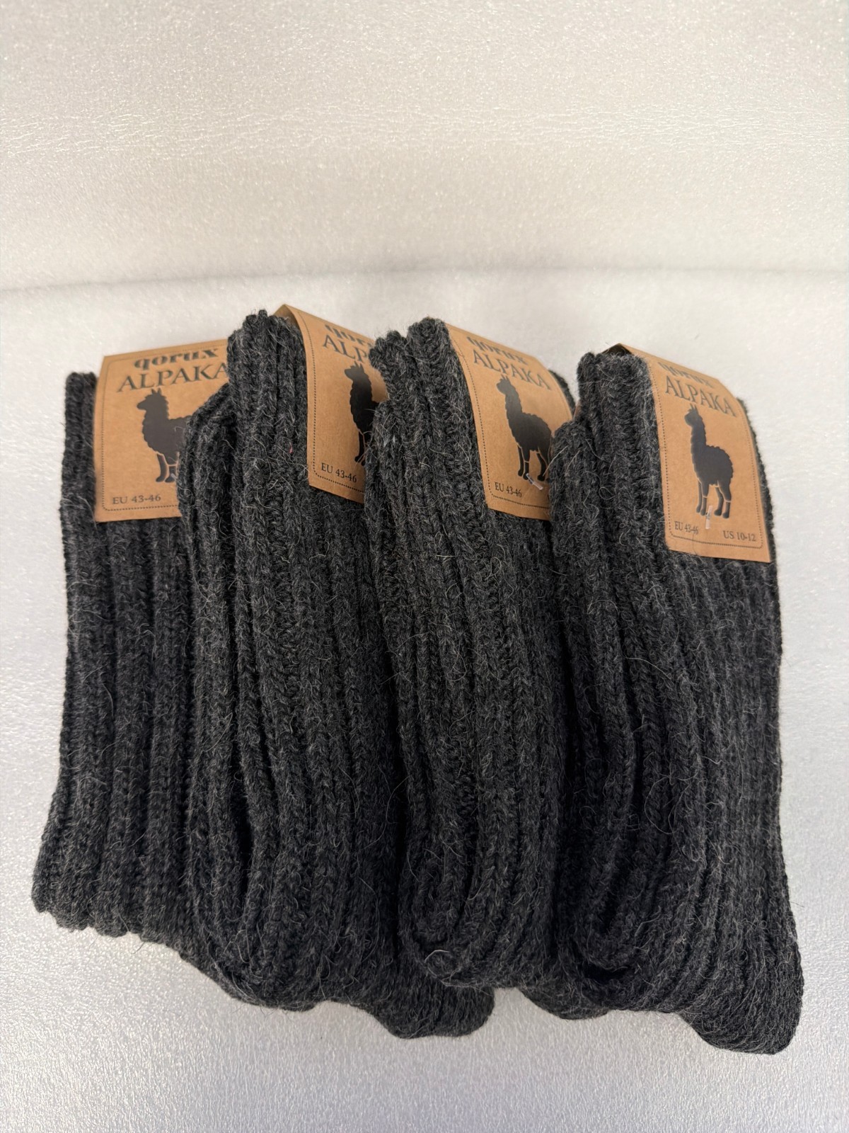4 Pairs Alpaca wool thermal natural warm winter socks for women & men