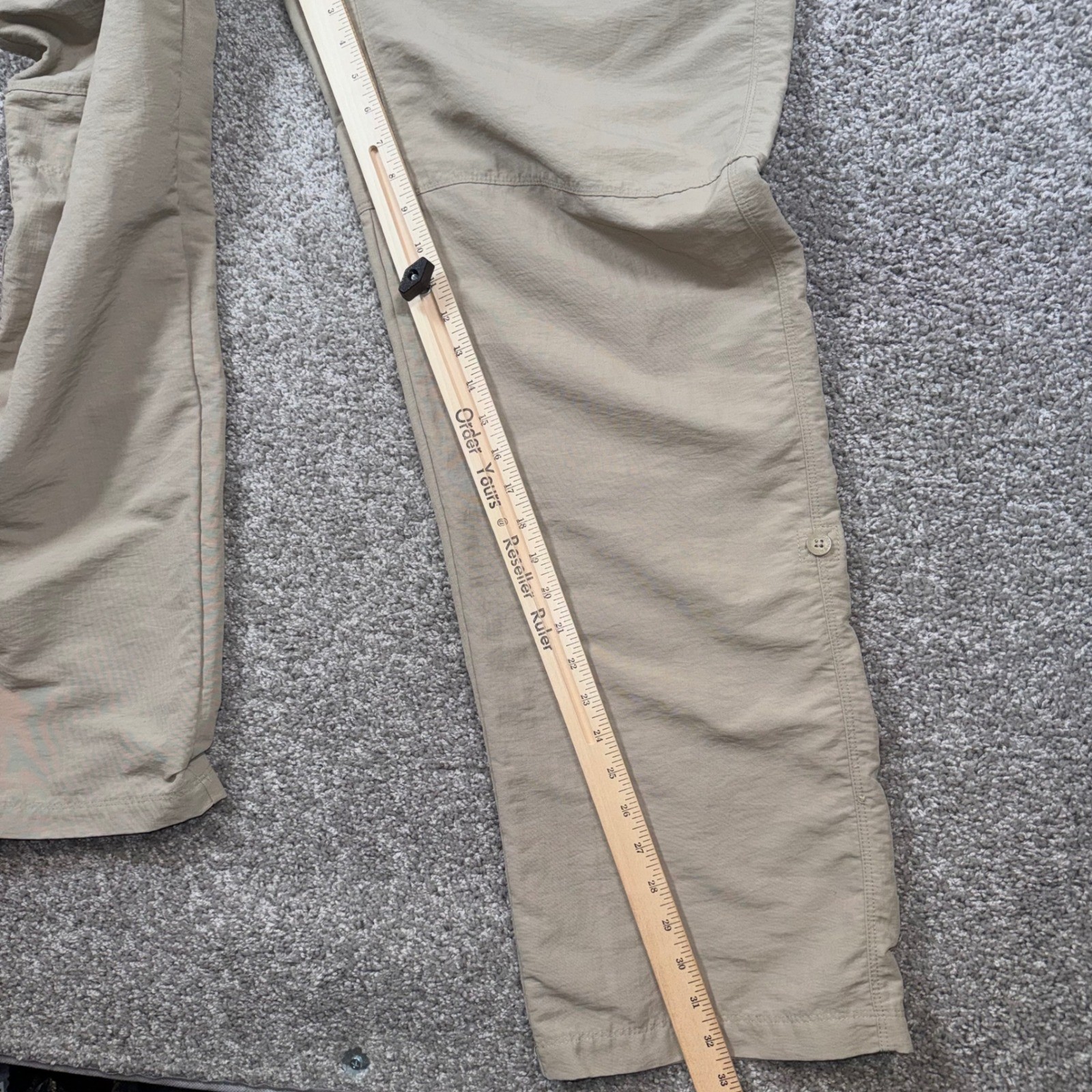The North Face Horizon Roll-Up Pants Mens Hiking Khaki Tan 38×32 EXCELLENT