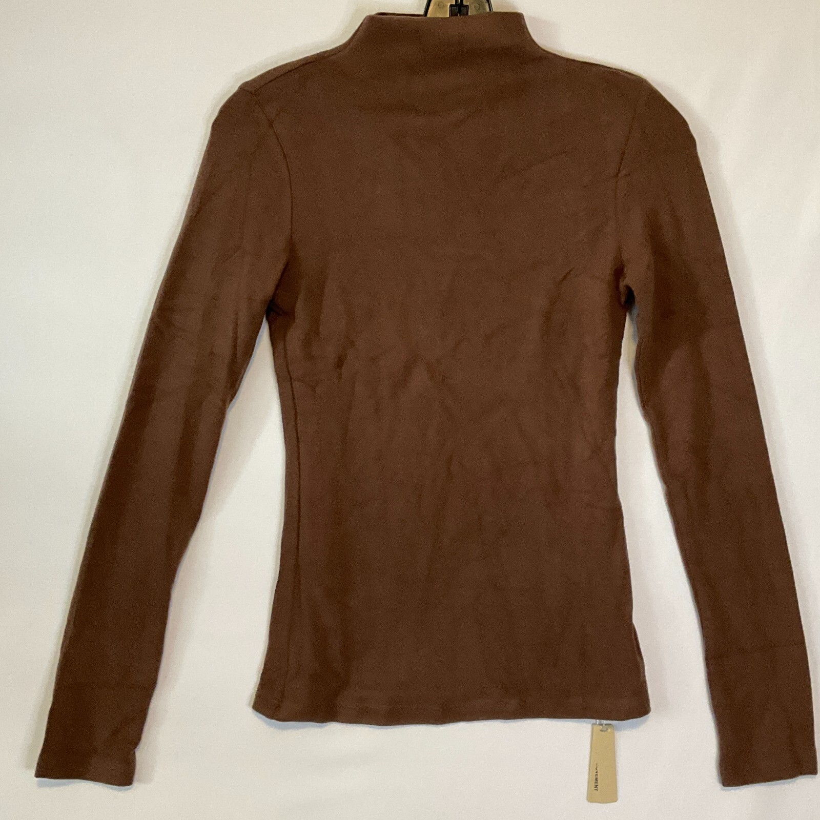 Oglmove Turtle Neck Sweater Womens Size Small Brown Long Sleeve Stretch