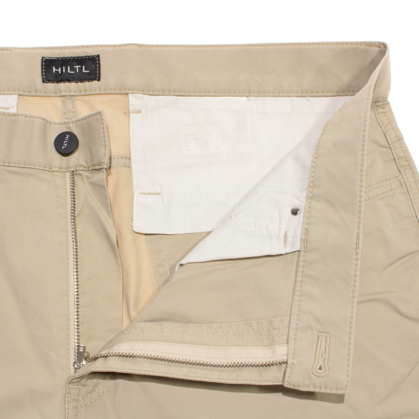 Hiltl NWD Cotton Blend 5 Pocket Jean Cut Pants Size ~40 US Seth In Solid Beige