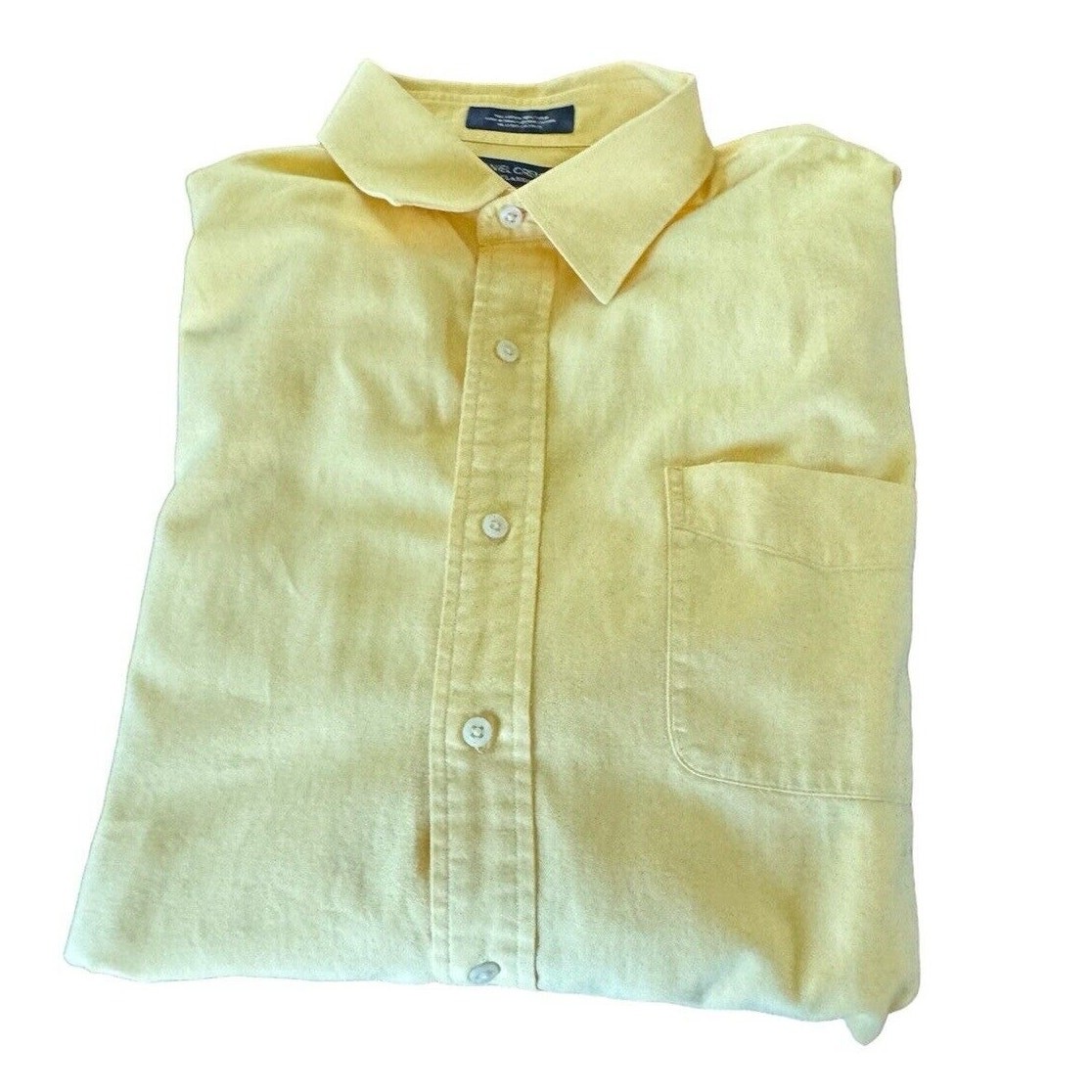 Daniel Cremieux Classic Fit Button Up Shirt XL Long Sleeve Italian Cotton Yellow