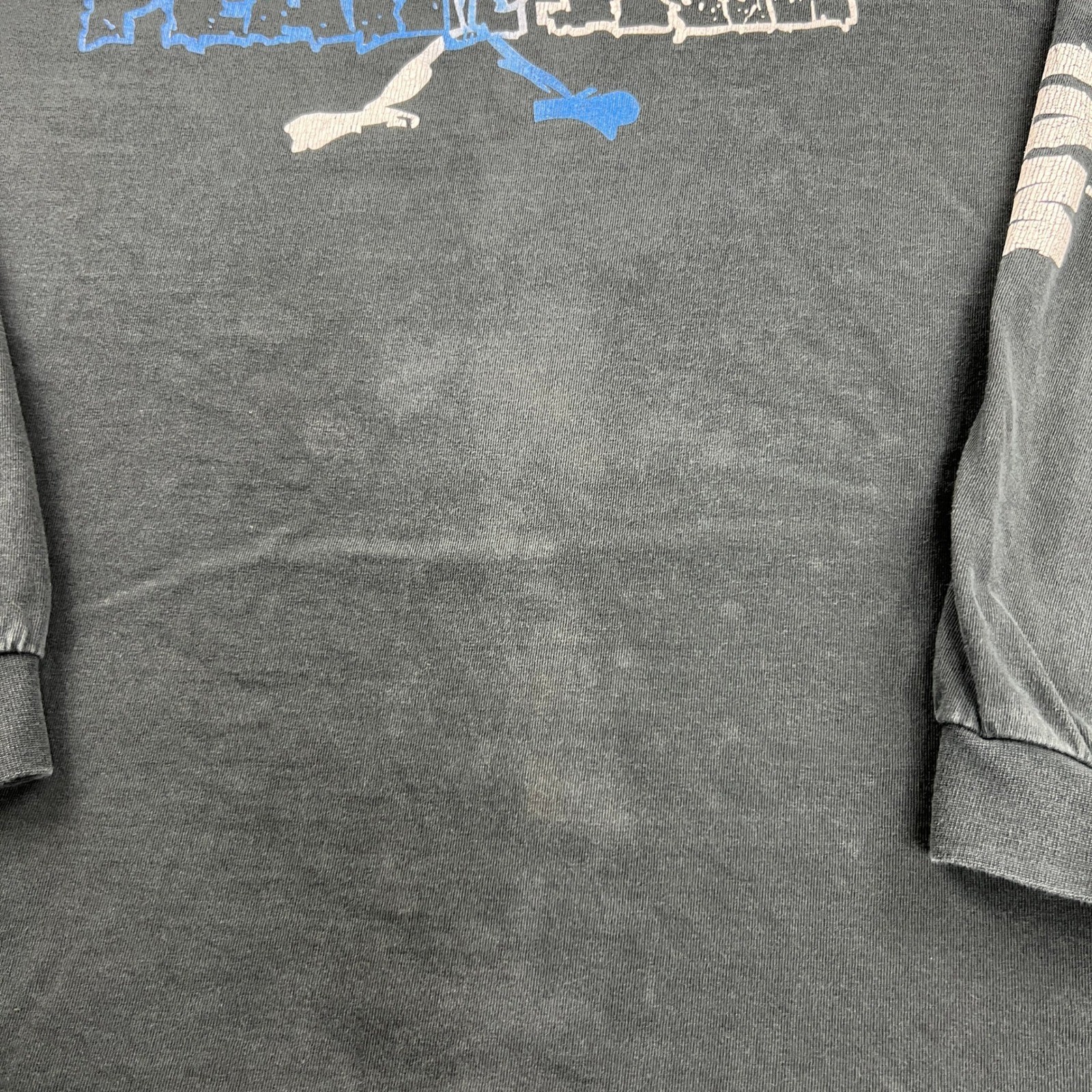 Pearl Jam VTG 90s Long Sleeve Band Tee L Faded Black 2-Sided Made USA Grunge