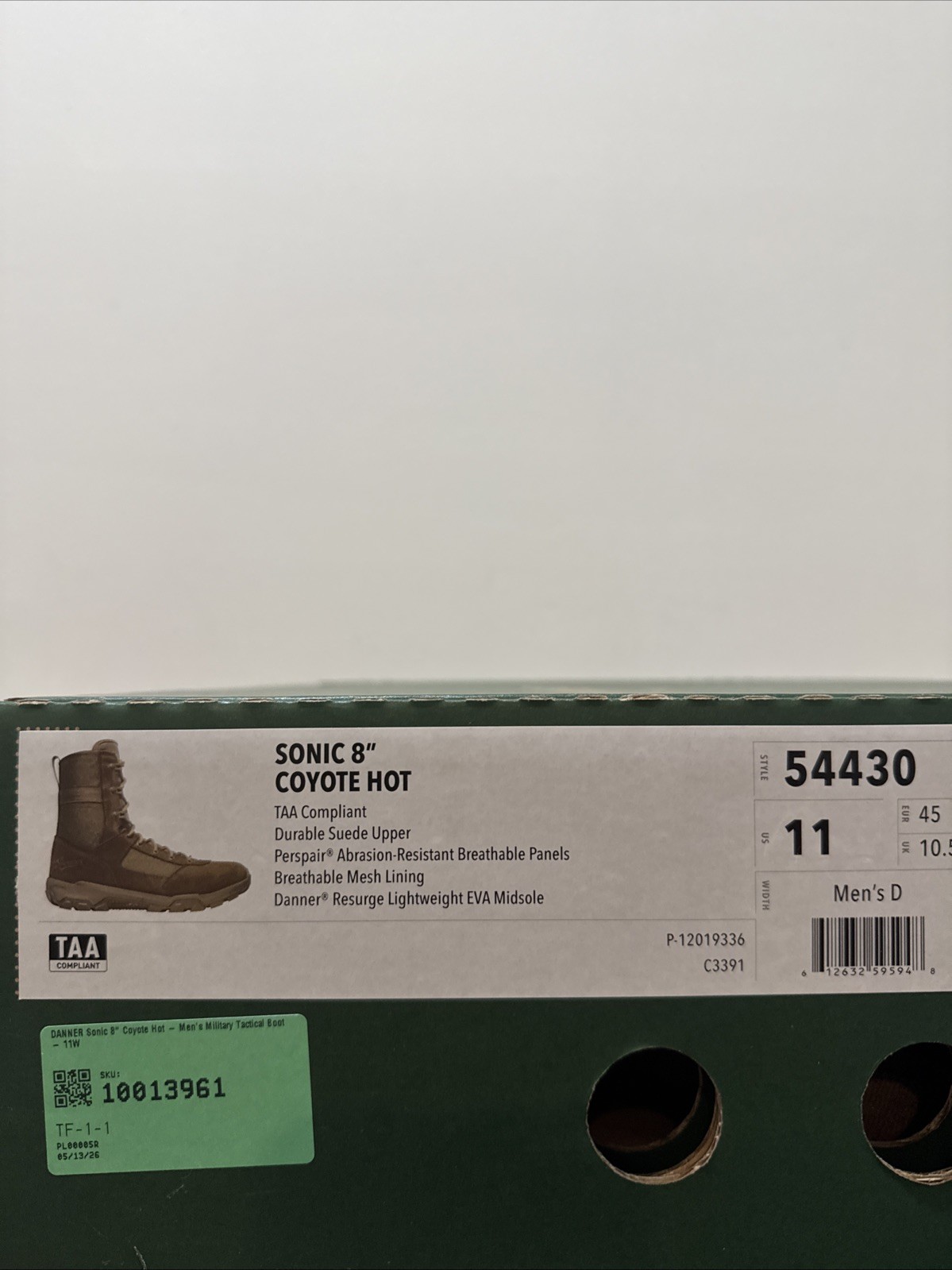 DANNER Sonic 8″ Lightweight Tactical Hiking Boots Men’s SZ 11 Coyote Hot 54430
