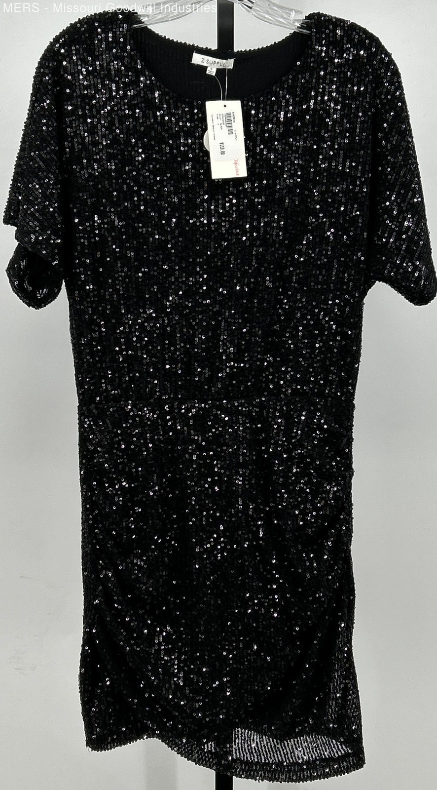 Z Supply Women’s Black Sequin Carmela Dress Small Sparkling Evening Wear