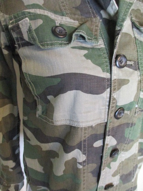 J.Crew FAB Camo Utility Shacket 100% Cotton Button Down Jacket Size 3XS XXXS