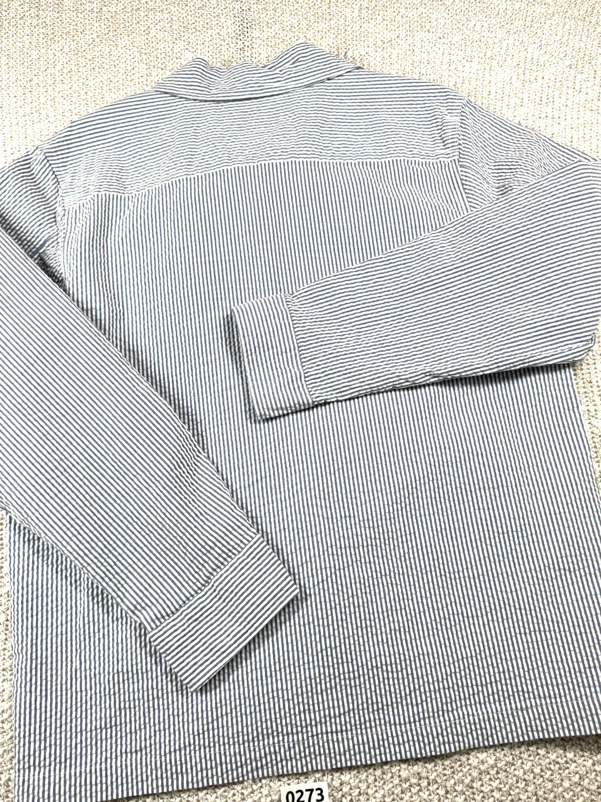 Goodfellow & Co Seersucker Shirt Jacket Blue White Stripe NWT Men’s M 0273