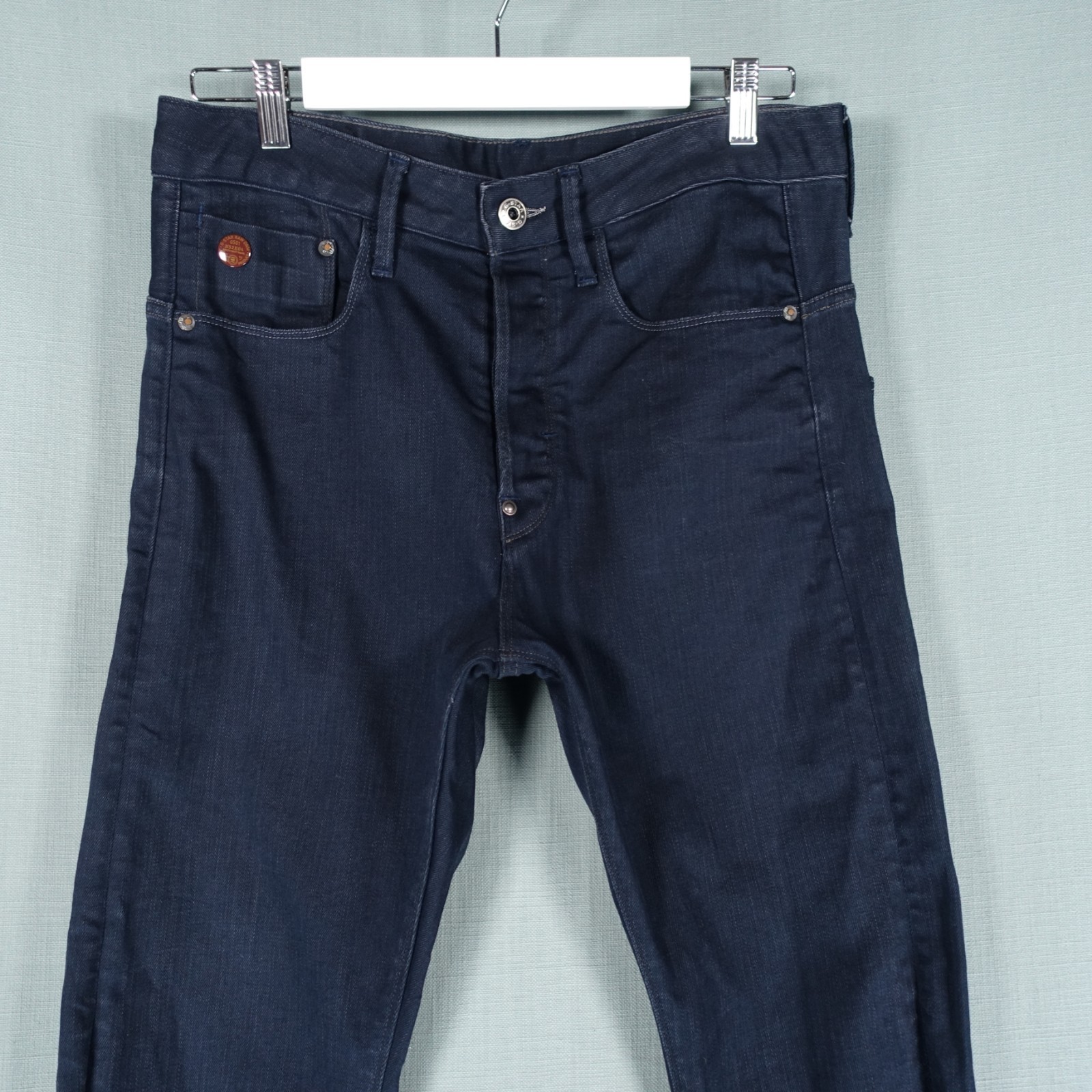 G Star Raw Jeans Mens W31 L30 Black Button Fly Twisted Type C Loose Tapered Pant