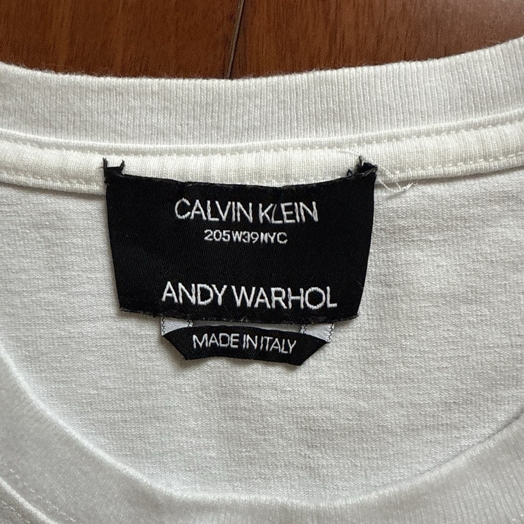 Calvin Klein 205W39NYC Andy Warhol Graphic Shift Dress XS White Red Black