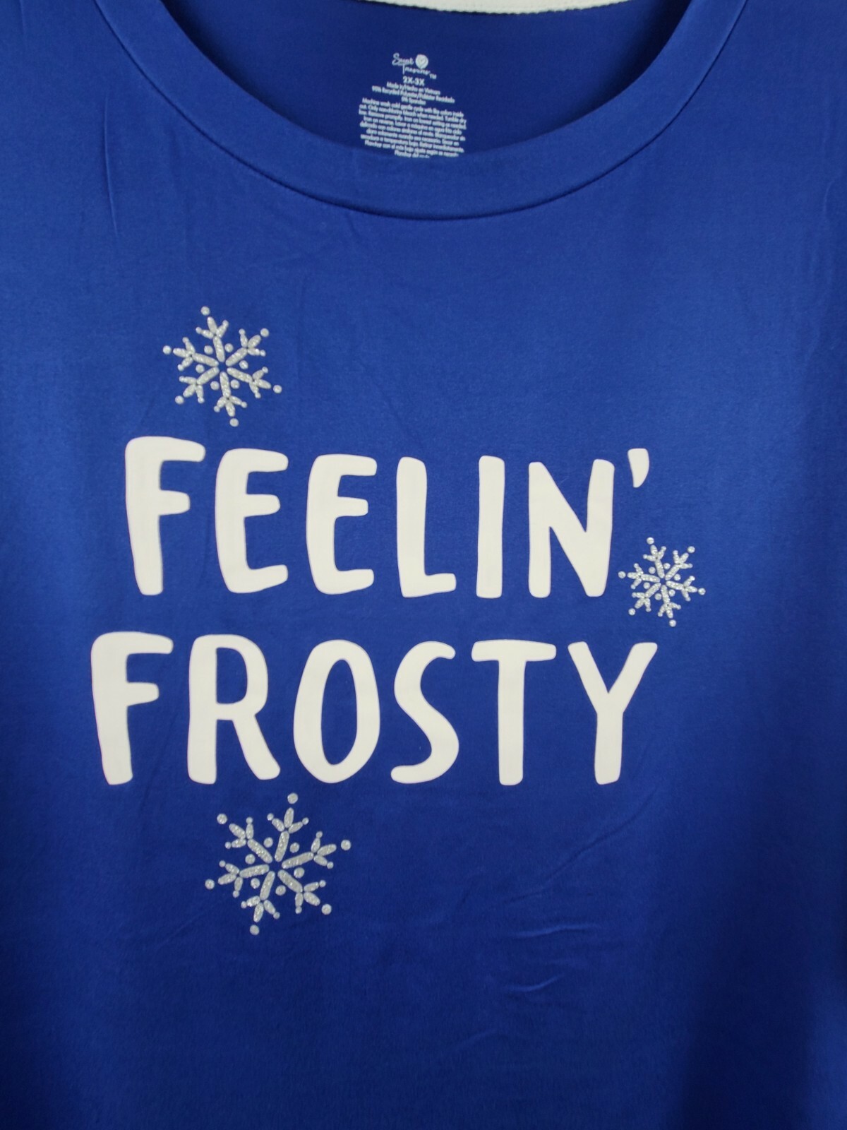 2X – 3X Secret Treasures Sleep Dorm Shirt Women’s Plus Size Feelin’ Frosty Blue