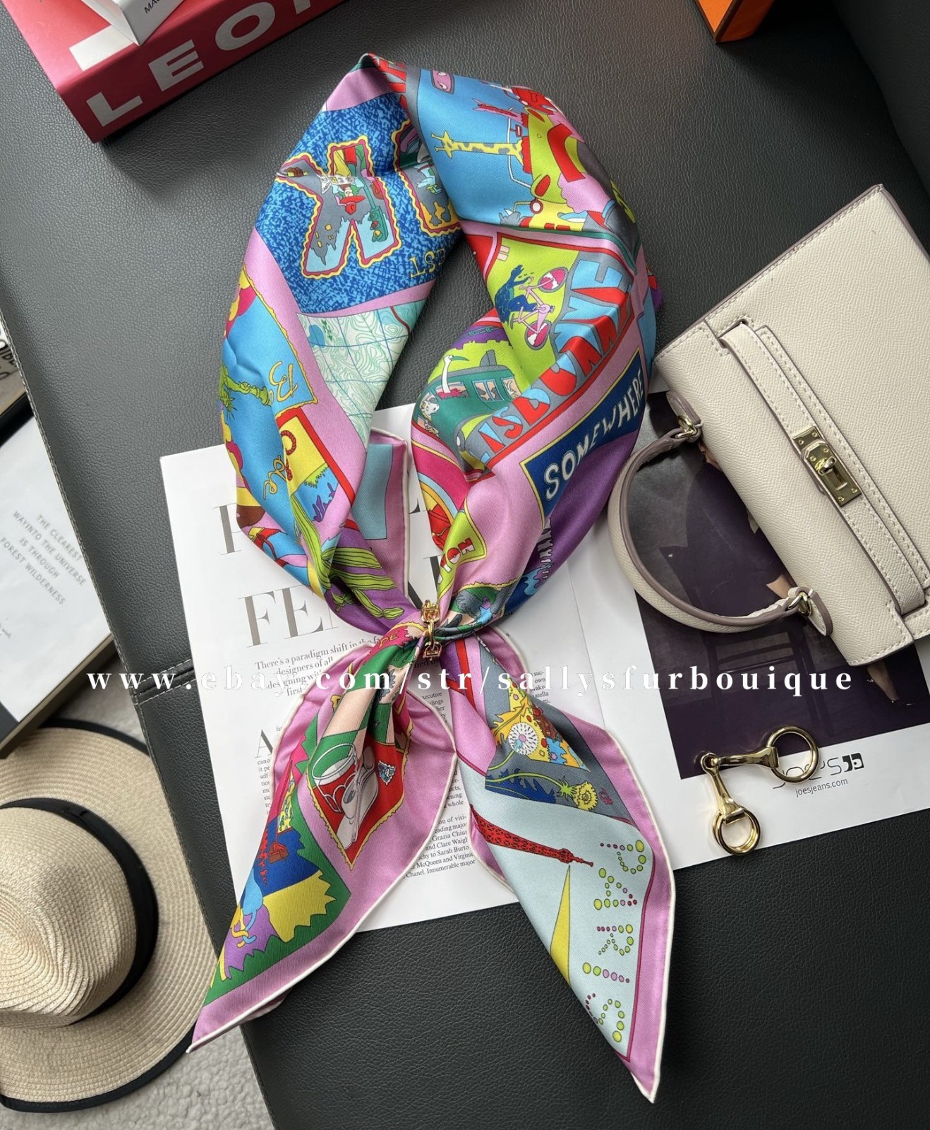 Sally Boutique 18 Momme Twill Silk Wrap Scarf Travel Print Double Face Shawl 35″