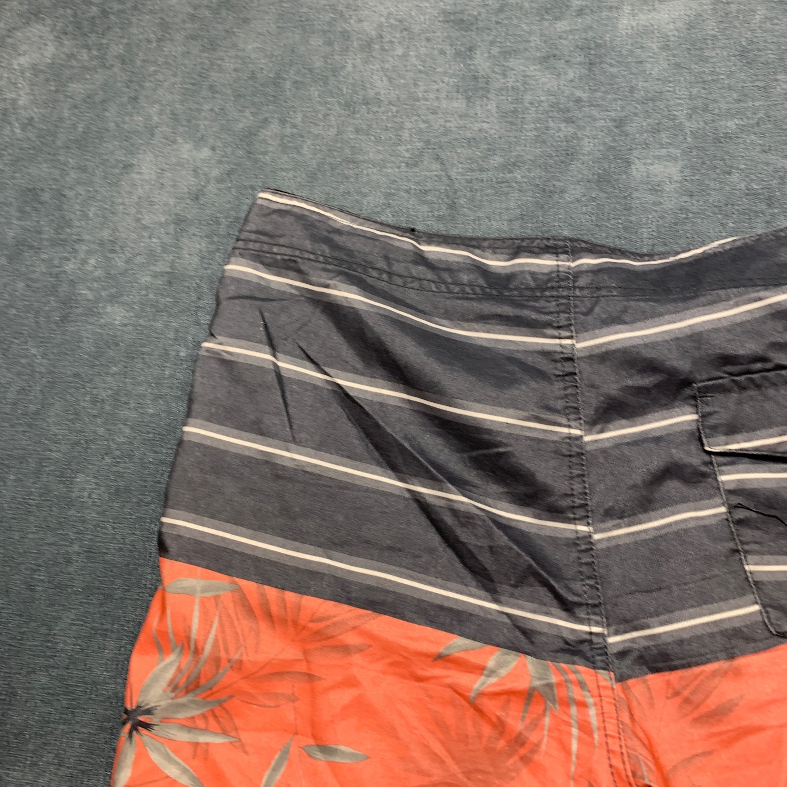 High Surf Board Shorts Men’s 36 Multicolor Tropical Striped Recreational Surfing