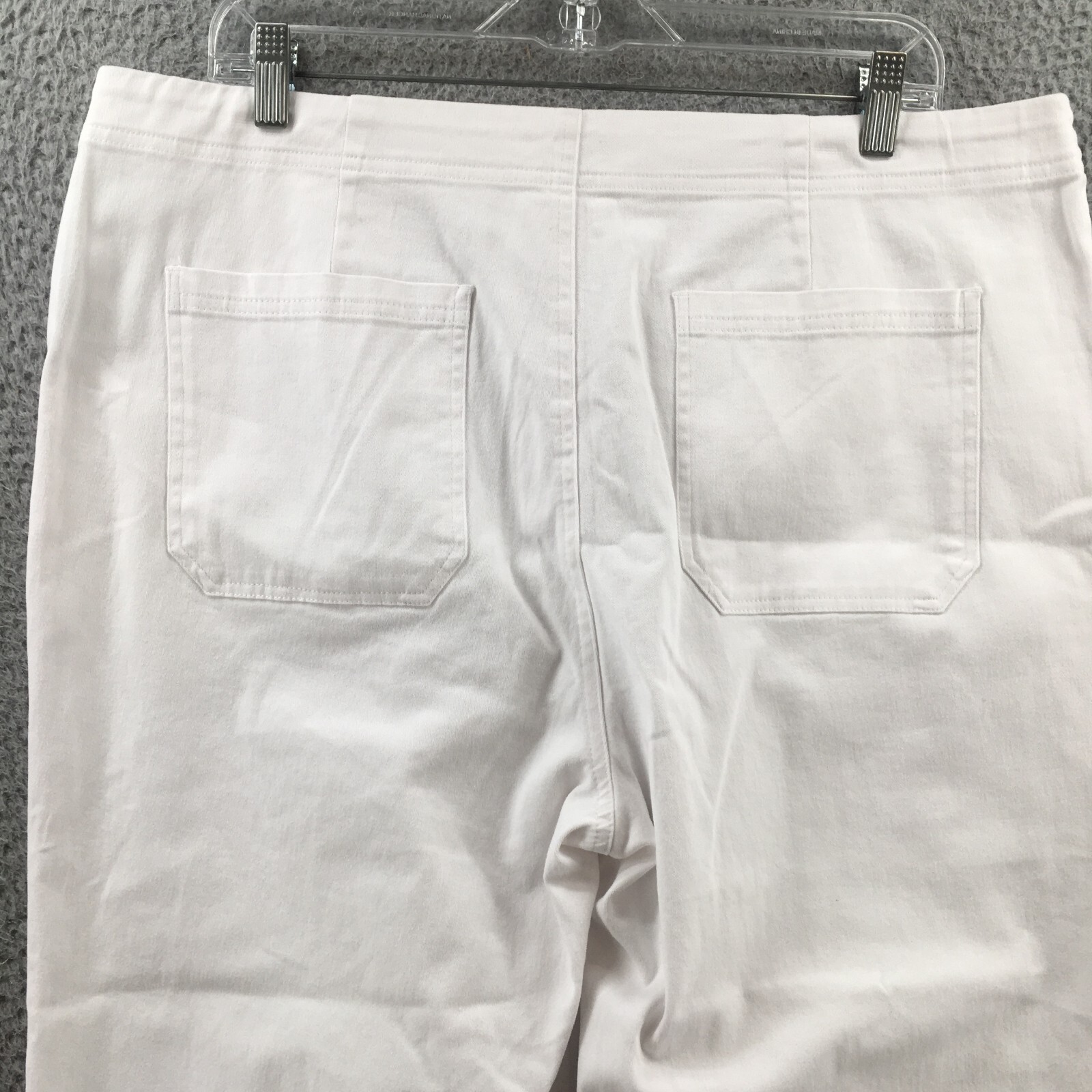 89th+Madison Straight Leg Pants Womens 16 White Zip Fly Button Front Casual NEW