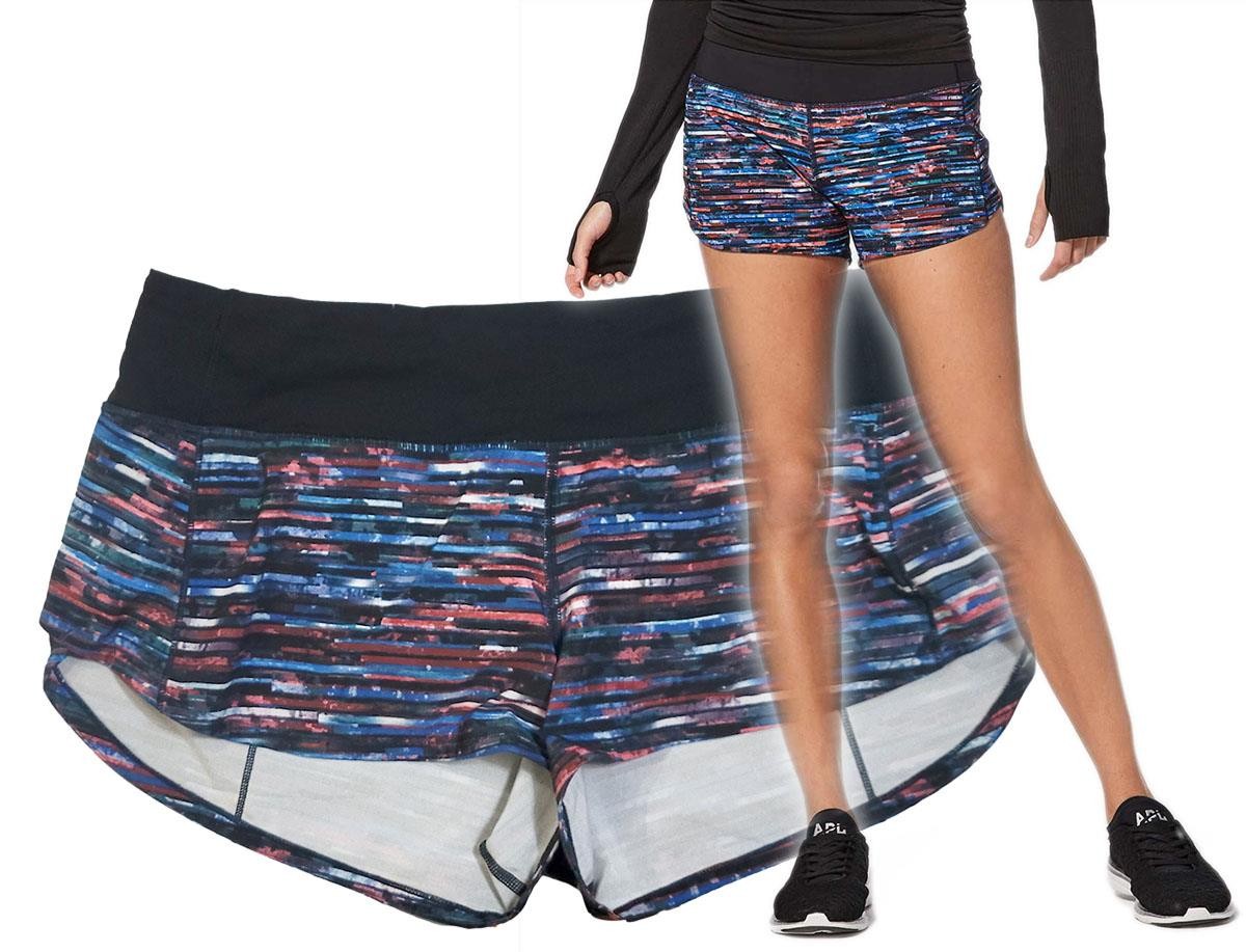 LULULEMON Womens 6 Reg SPEED UP 2.5″ SHORTS w/ Brief Run Lightweight Training