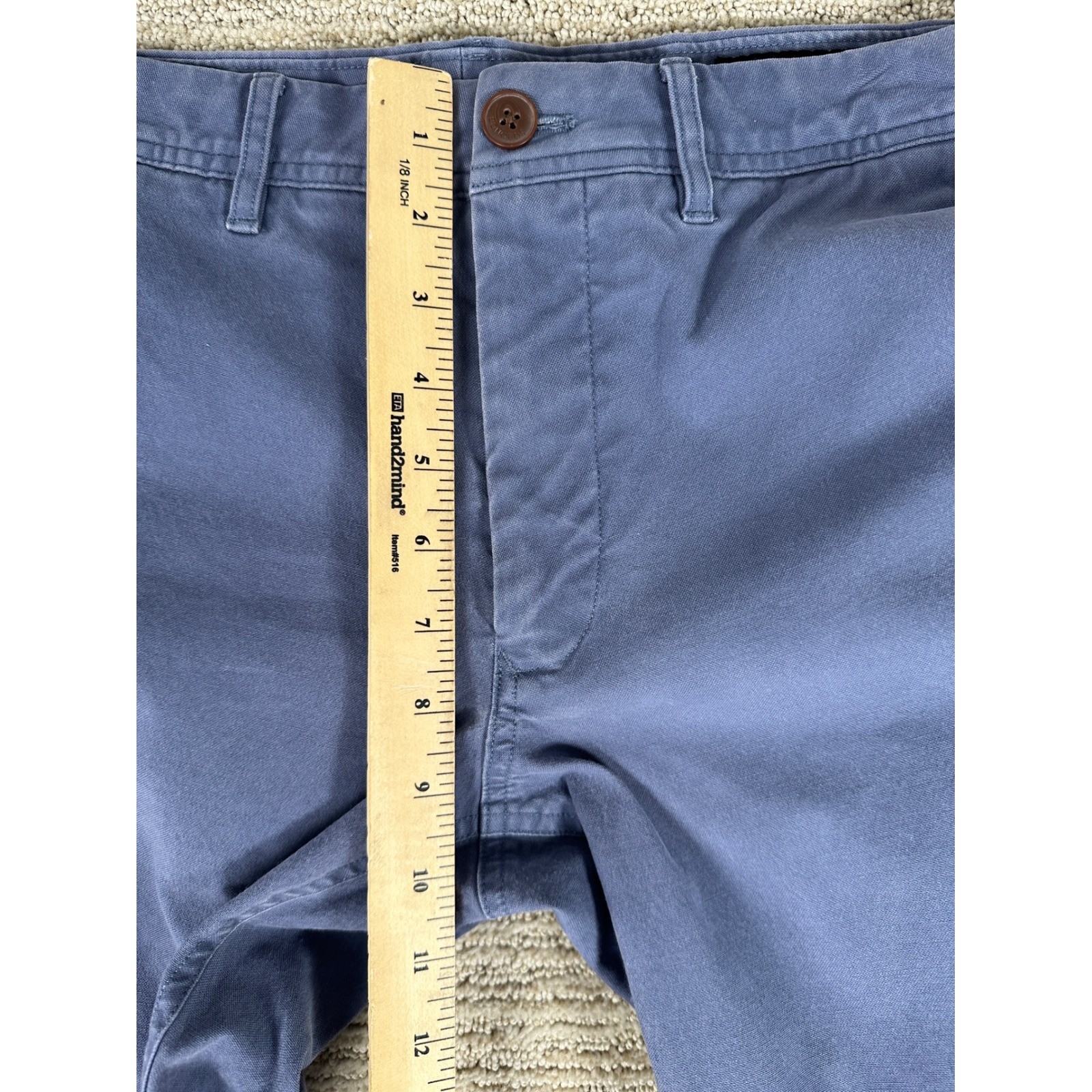 Bonobos Washed Chino Slm Fit Pants Blue Men 32×30 Cotton Stretch Casual Trousers