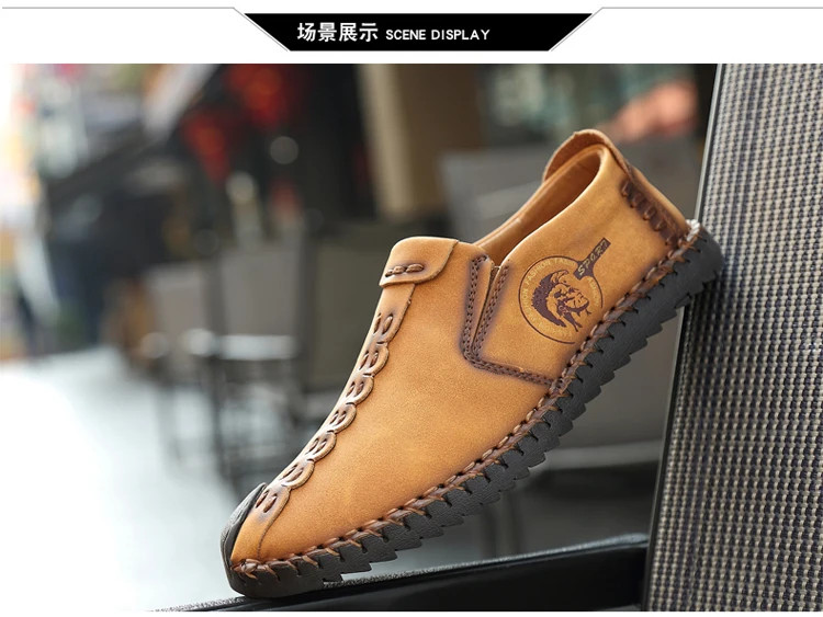 Men’s Casual Shoes Loafers Low-top Slip on Handmade Breathable Driving Shoes