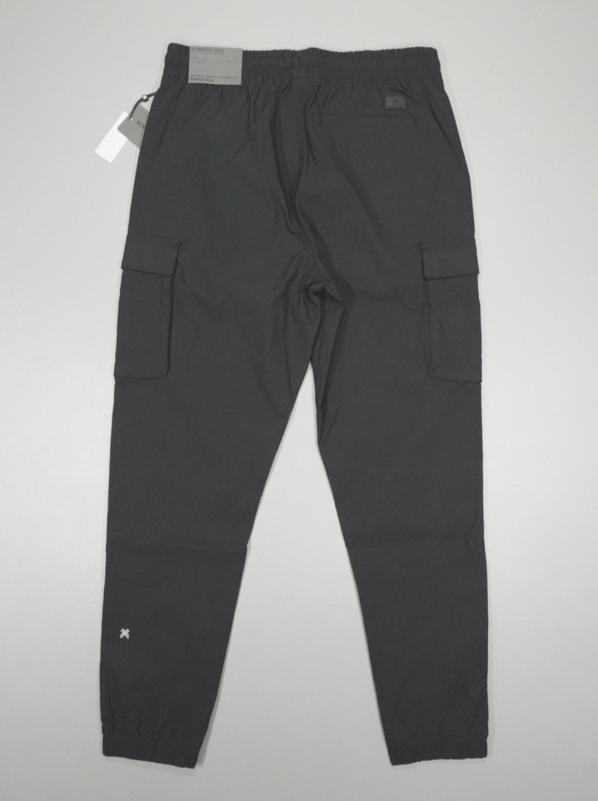Kenneth Cole Performance Tech Jogger Cargo Tapered Woven Nylon Stretch Black