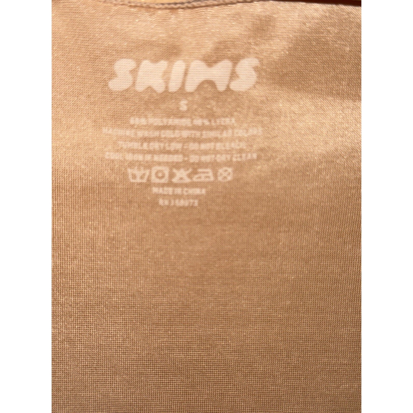 SKIMS Clay Arm Shaper Sleeves Open Bust Compression Slimming Shrug Beige Size S