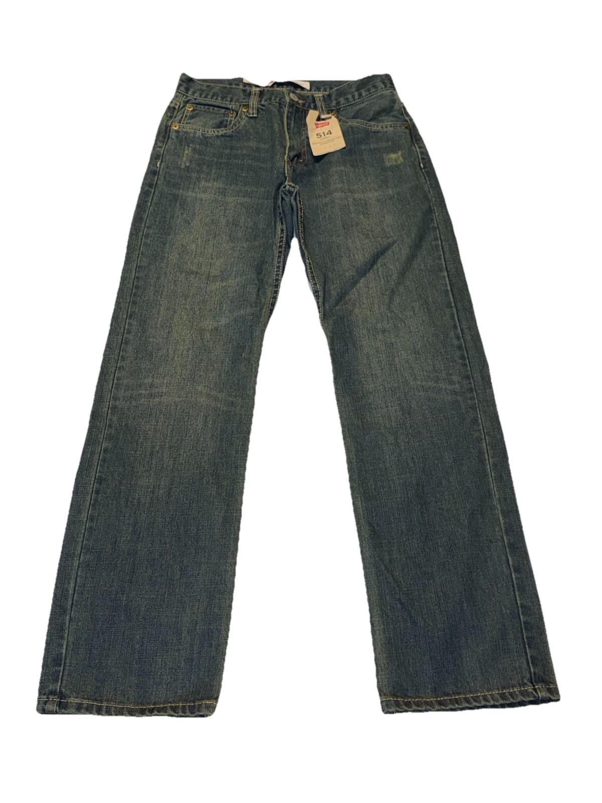 NWT Levi’s 514 Straight Leg Jeans Boys Size 16 Reg 28×28 Blue Denim