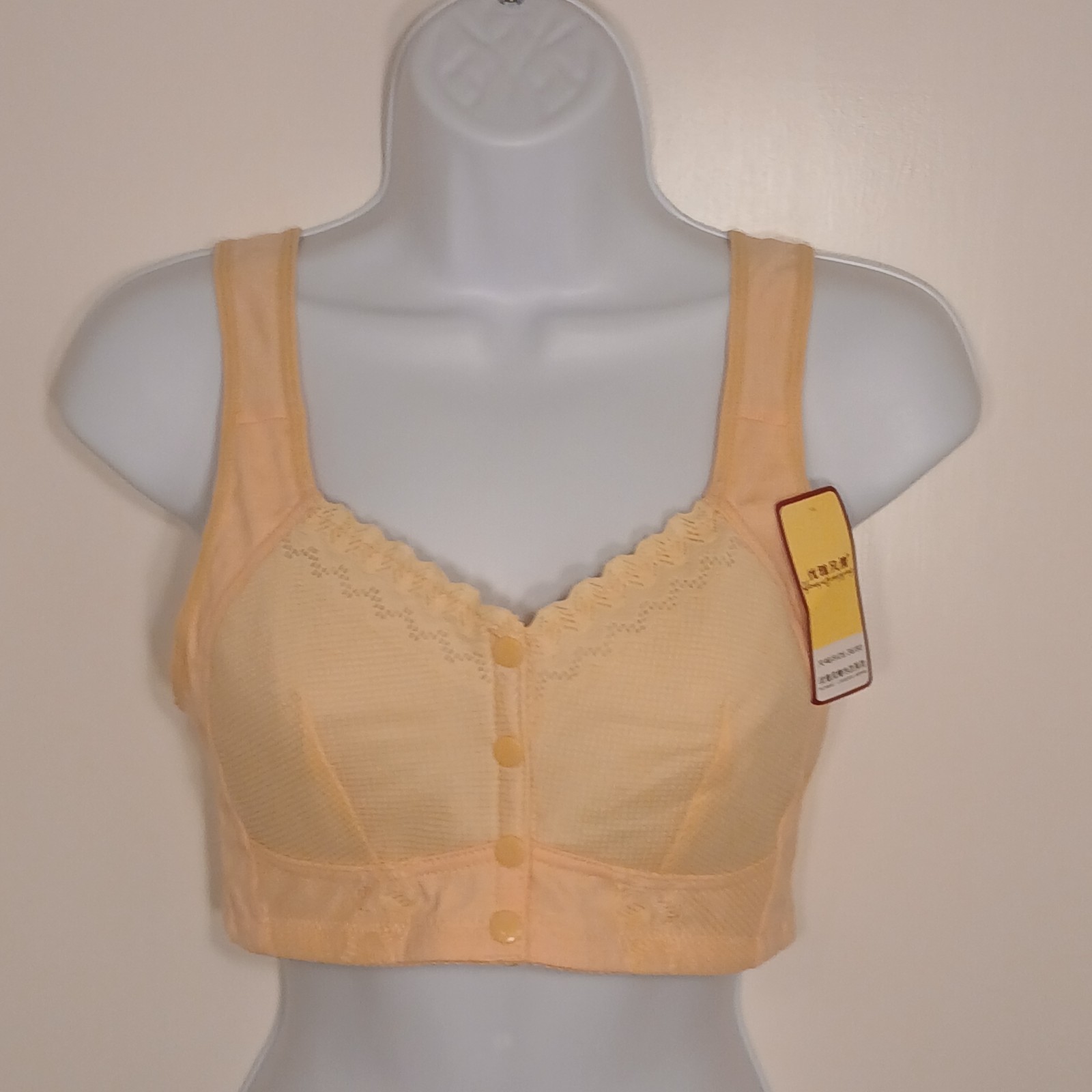 NEW Front Closure Bra Peach Size Large