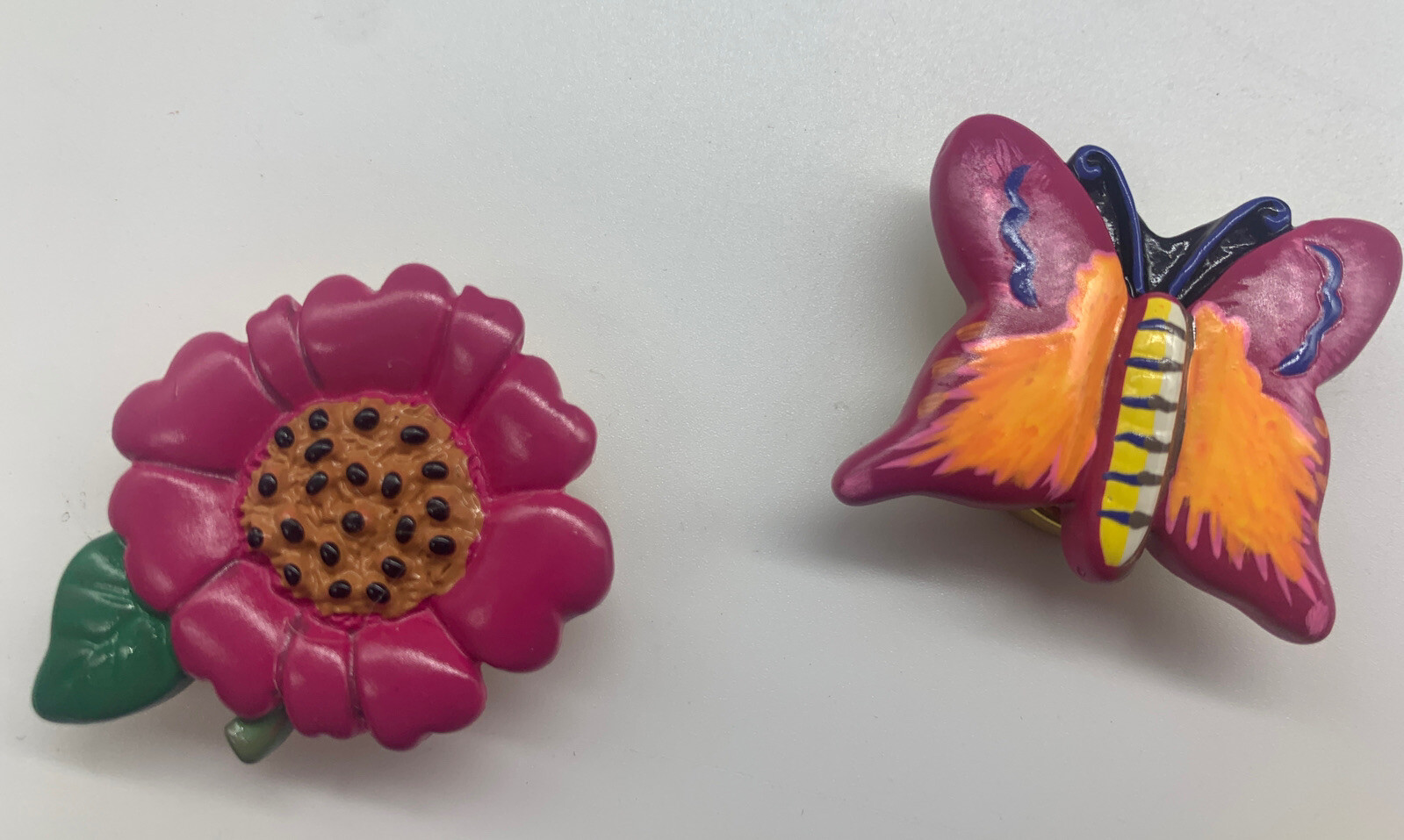 Flowers & Butterfly Button Covers Set of 4 (t)