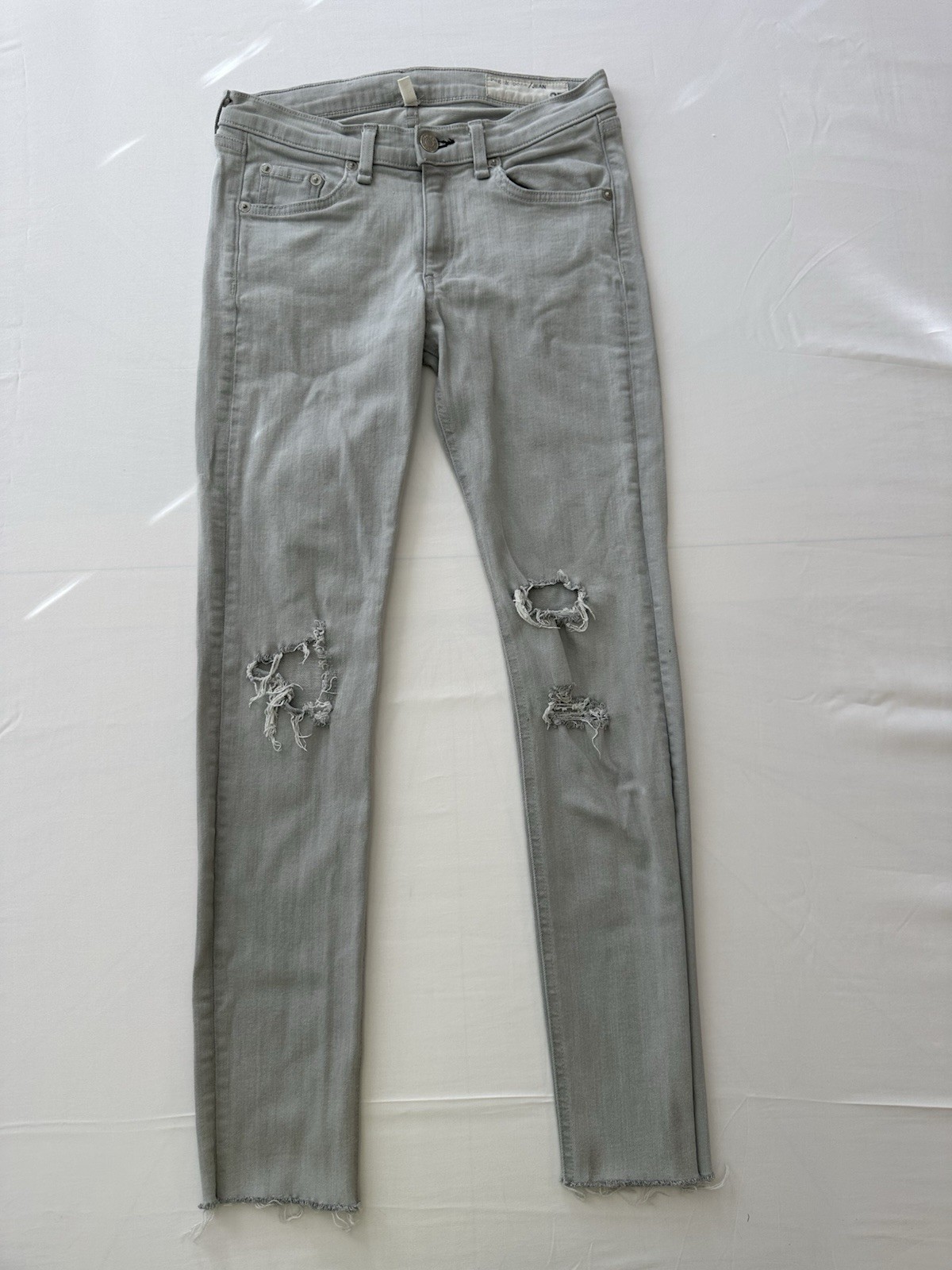rag & bone “The Skinny” Women’s Distressed Skinny Jeans with Buxton Wash