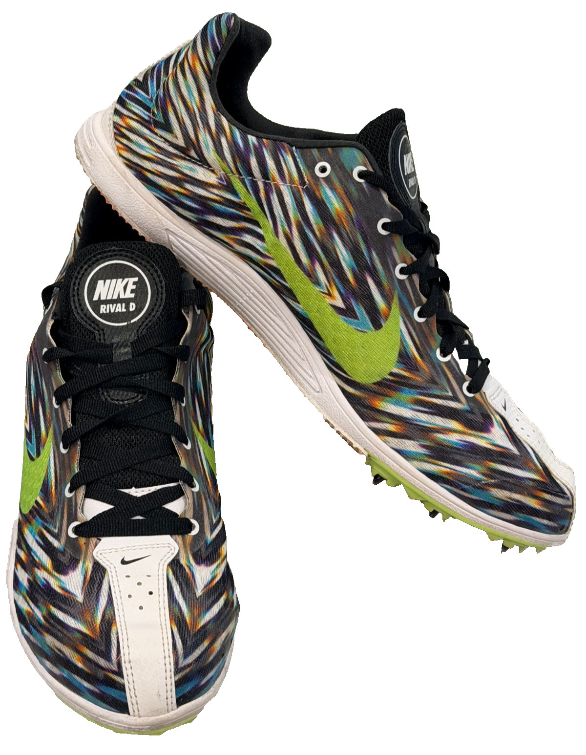 Nike Zoom Rival D 8 Men’s Track Spikes SZ 10 Multicolor Chevron – 616310-170