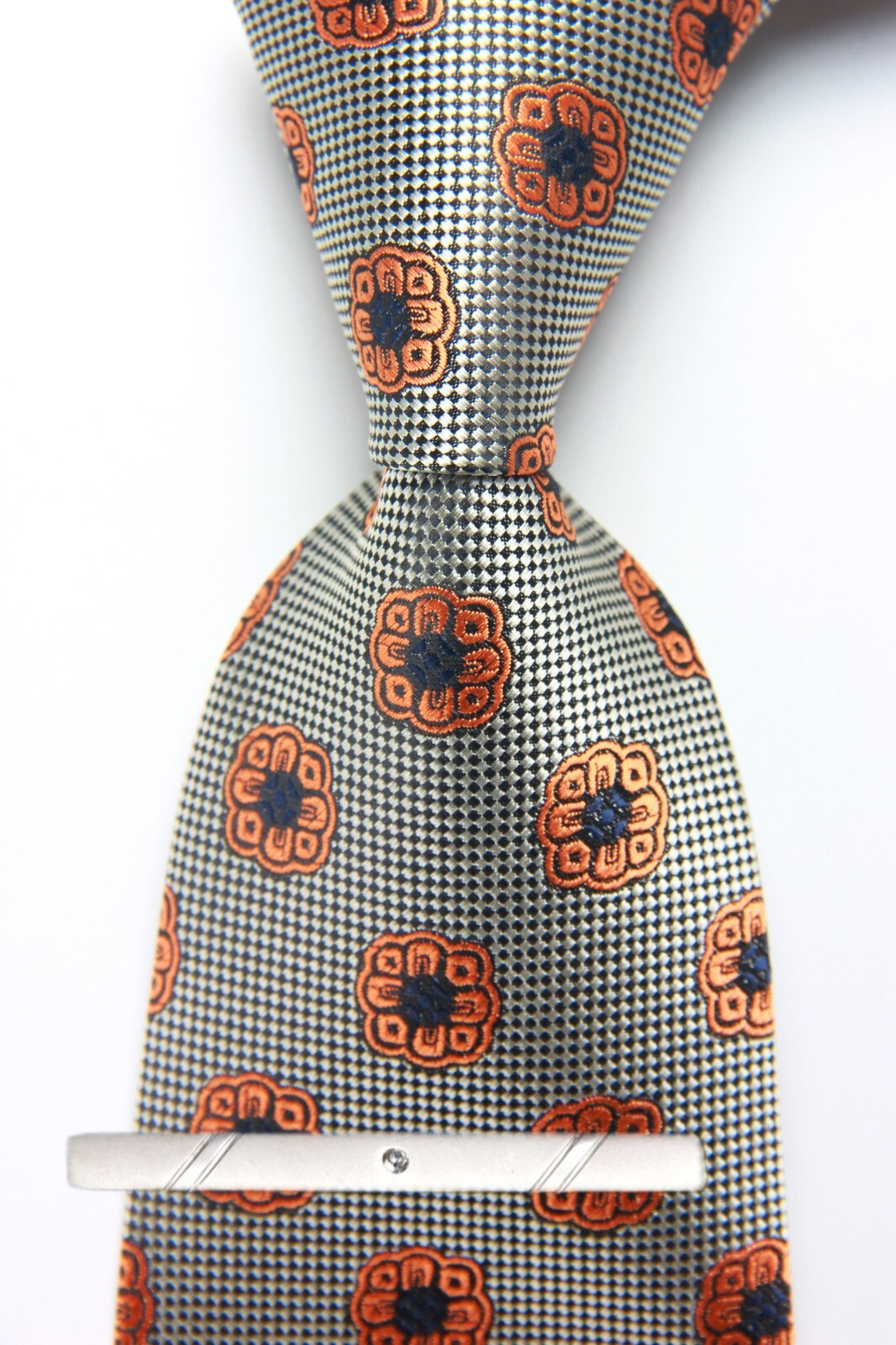 New Classic Polka Dot Brown White JACQUARD WOVEN 100% Silk Men’s Necktie Tie