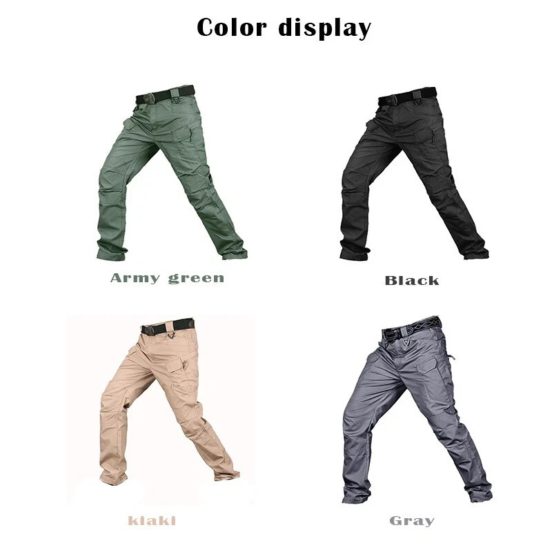 Mens Cargo Pants Tactical Waterproof Work Outdoor Hiking Combat Trousers USA