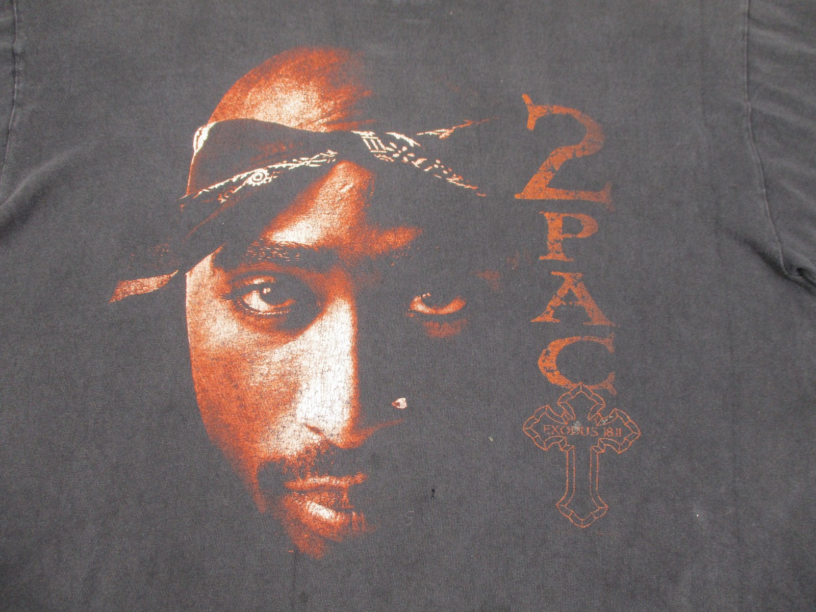 Vintage 2Pac Shirt Mens Large Black Winterland Rap Graphic Tee Exodus Hip Hop