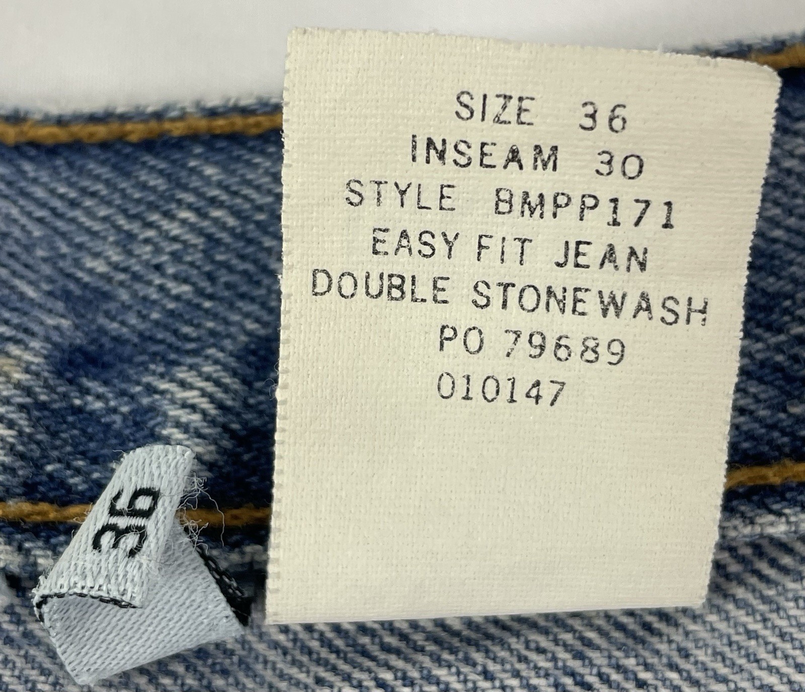 Vintage Calvin Klein Men’s 36×30 Stone Washed Blue Jeans “Fit Like 34×30”
