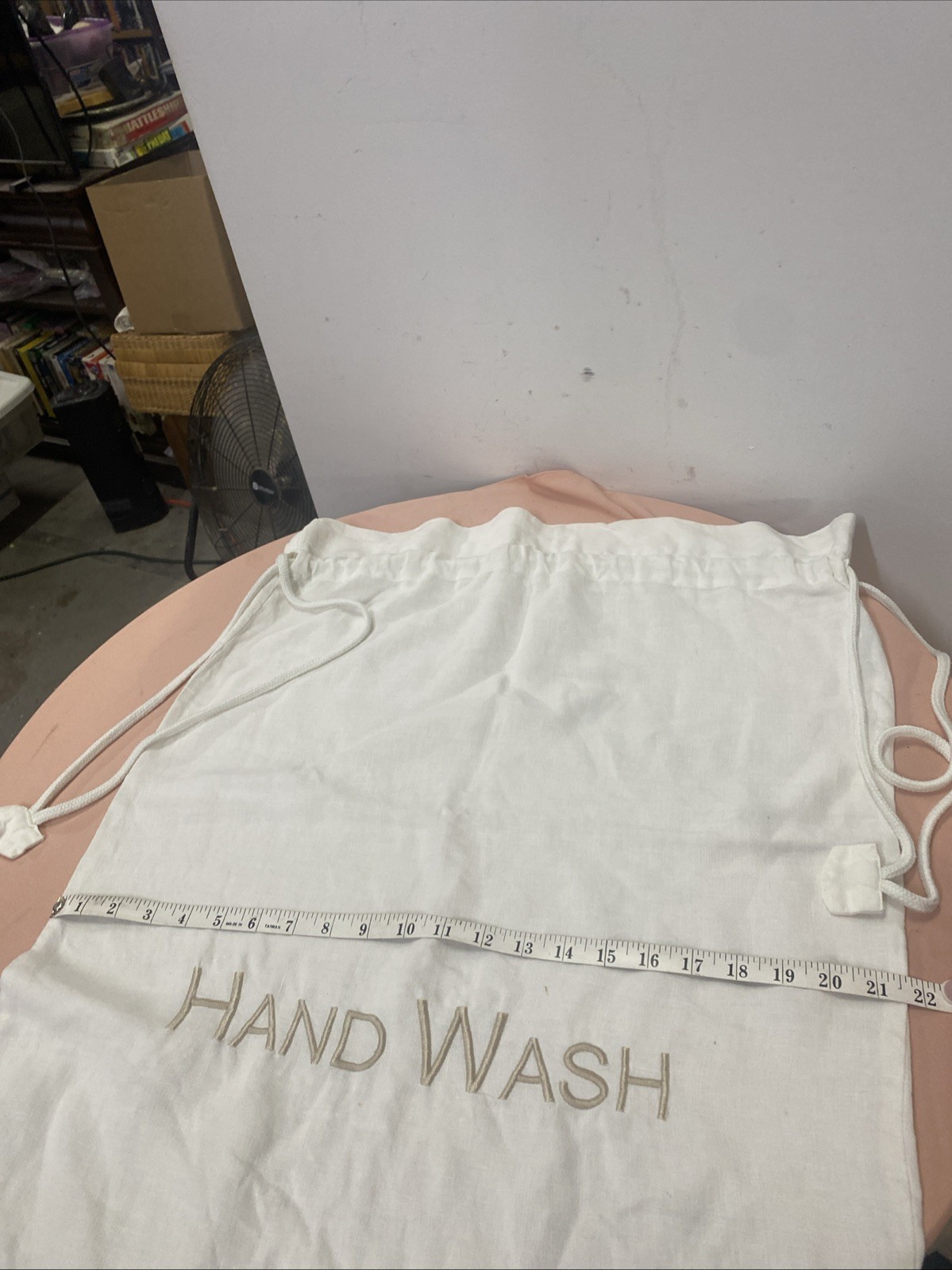 Large “Hand Wash” Cotton Laundry Bag 21.5”X 27” drawstring