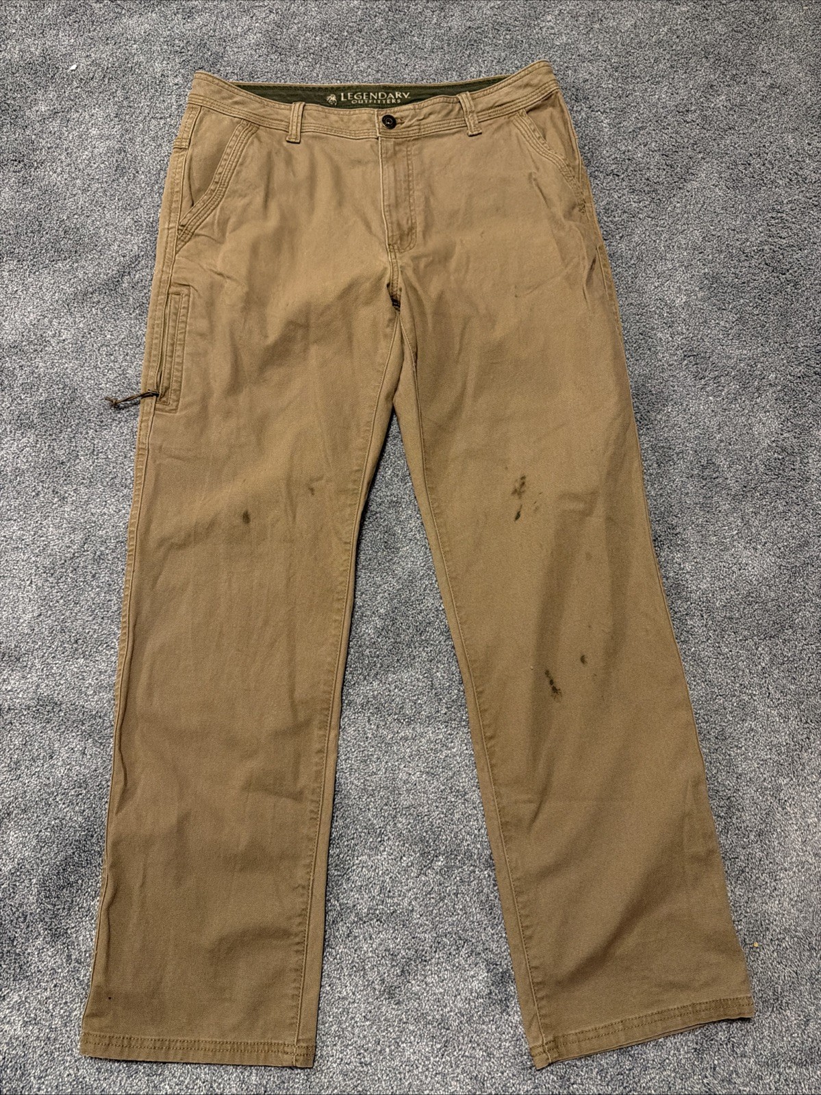 Legendary Outfitters Pants Mens 36×34 Tan brown Canvas Stretch Workwear