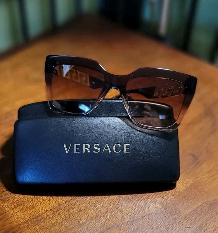 Versace MOD. 4418 Women’s Cat Eye Sunglasses Brown Gradient UV400 145mm