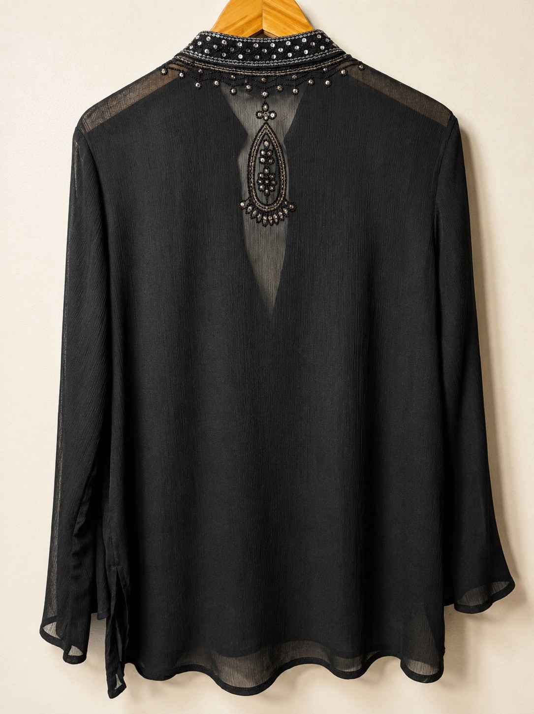 Ninety Clothing Co NWT Women’s Silver And Black Party Sparkle Holiday Blouse 1X