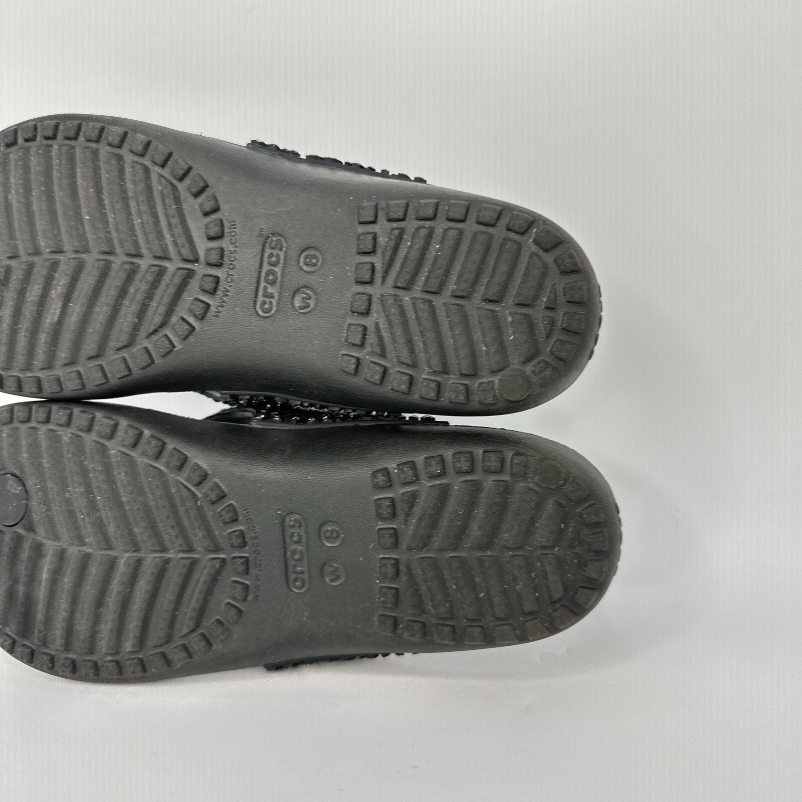 Crocs-Kadee II Embellished Size 8 Women Sandal Flip Flop Thong Black 205741