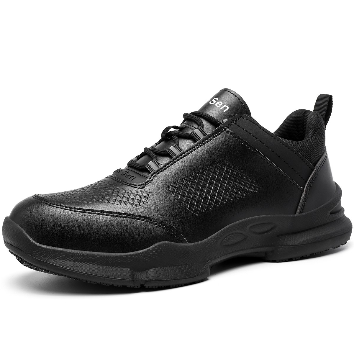 Men Non Slip Chef Shoes Water Resistant Kitchen Work Sneakers Oil Proof Black