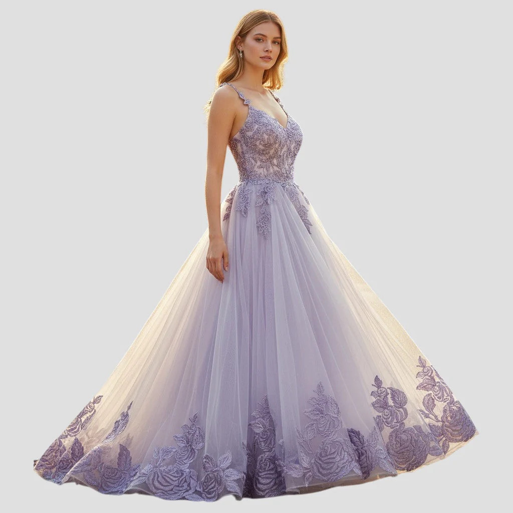 Lavender Dreamscape Ball Gown: Dance Like No One’s Watching!