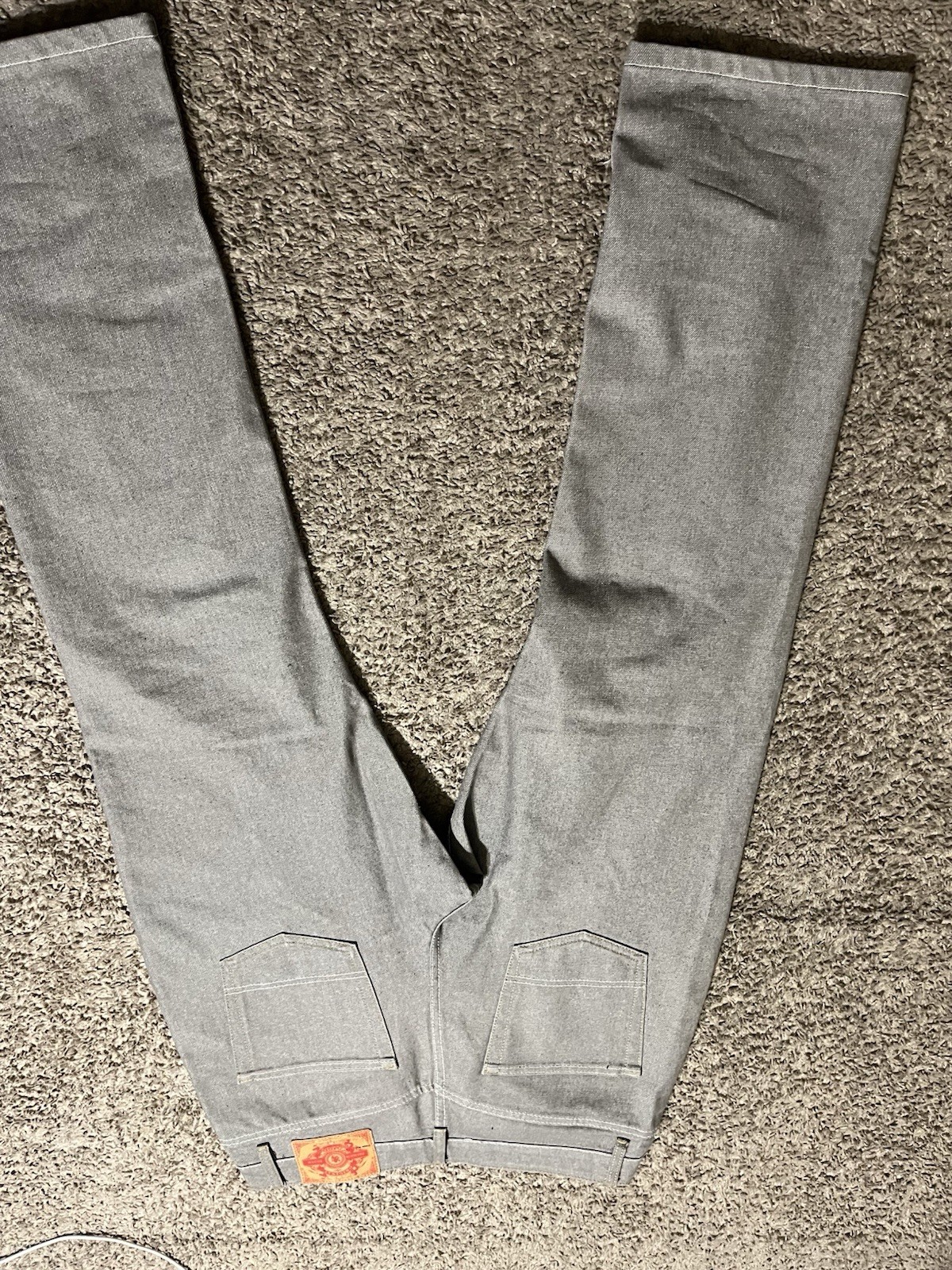 Primark Men’s Gray Dark Wash Denim Jeans Straight Fit Mid Rise 5-Pocket